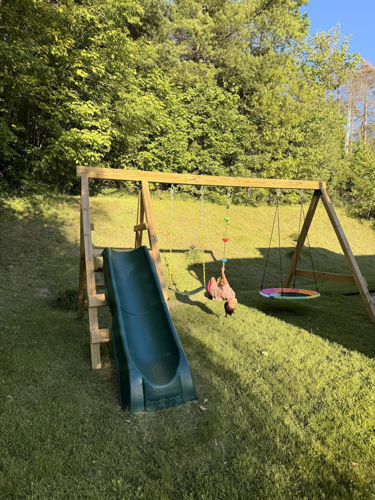 Tree Swing Sets for Backyard Disc Climbing Rope Swing Seat Outdoor Kids Toy customer photo 1