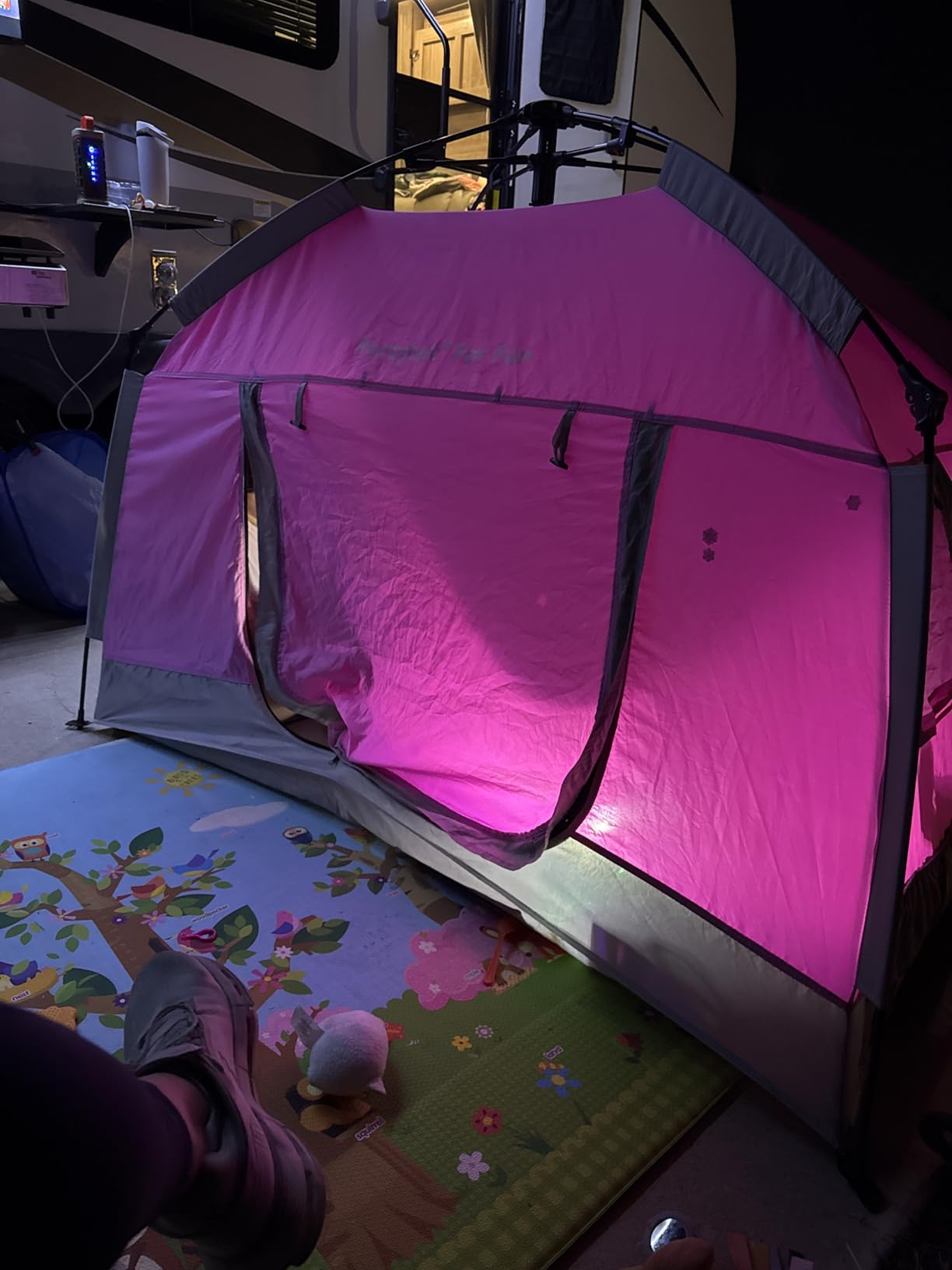 Kids Play Tent-Portable Playhouse Children House -Easy Set up Indoor Outdoor with Carry Bag for Kids-Light Strip Design for Night use -Space for Children and Parents-Birthday customer photo 1