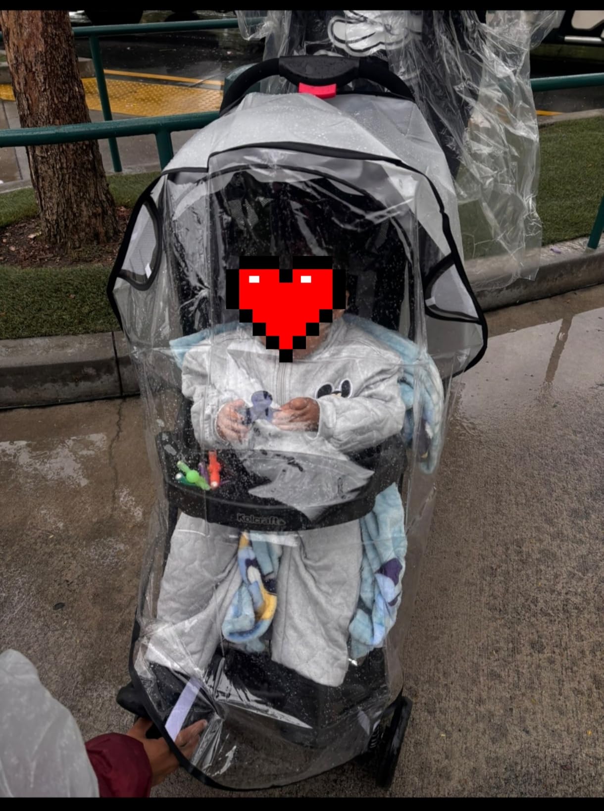 Clear Stroller Rain Cover, Universal EVA Weather Shield with Side Air Vents customer photo 2