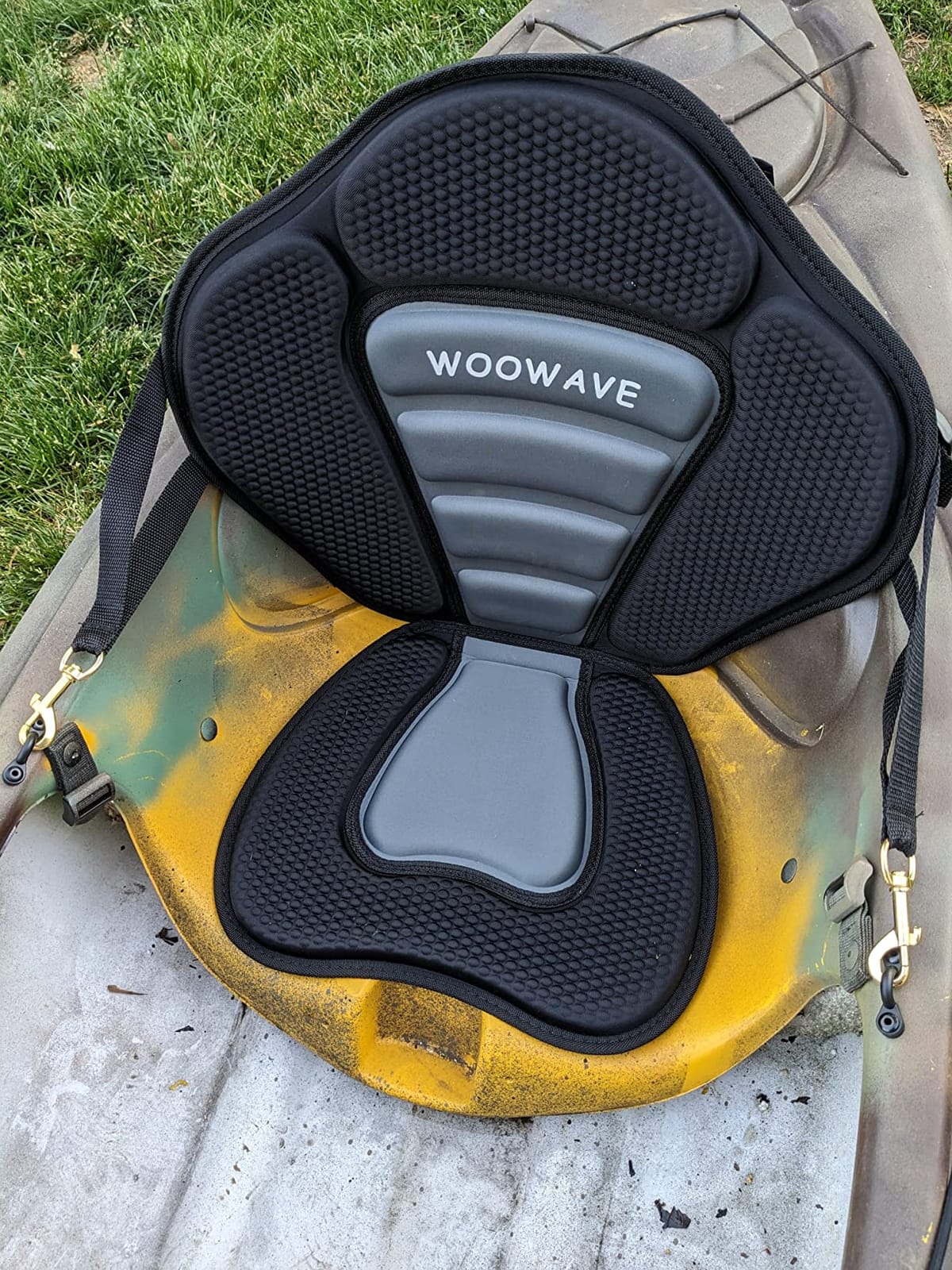 WOOWAVE Kayak Seat Padded Deluxe Paddleboard Seats Adjustable Boat Seat Cushioned Fishing Seat High Back Comfortable Backrest Support for Universal Sit customer photo 2