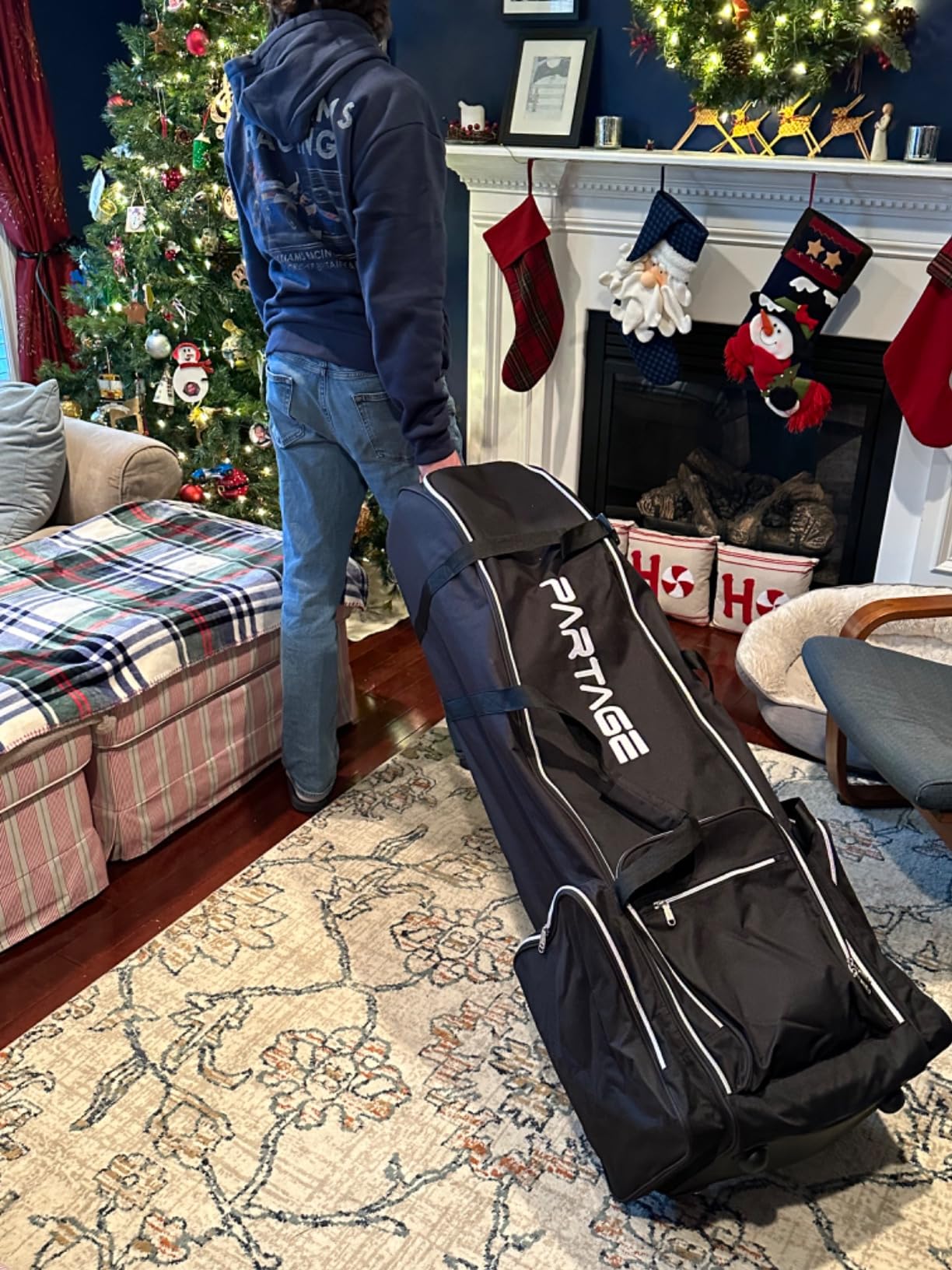 Golf Travel Bag with Wheels, Airline Travel Case, 600D Oxford customer photo 2