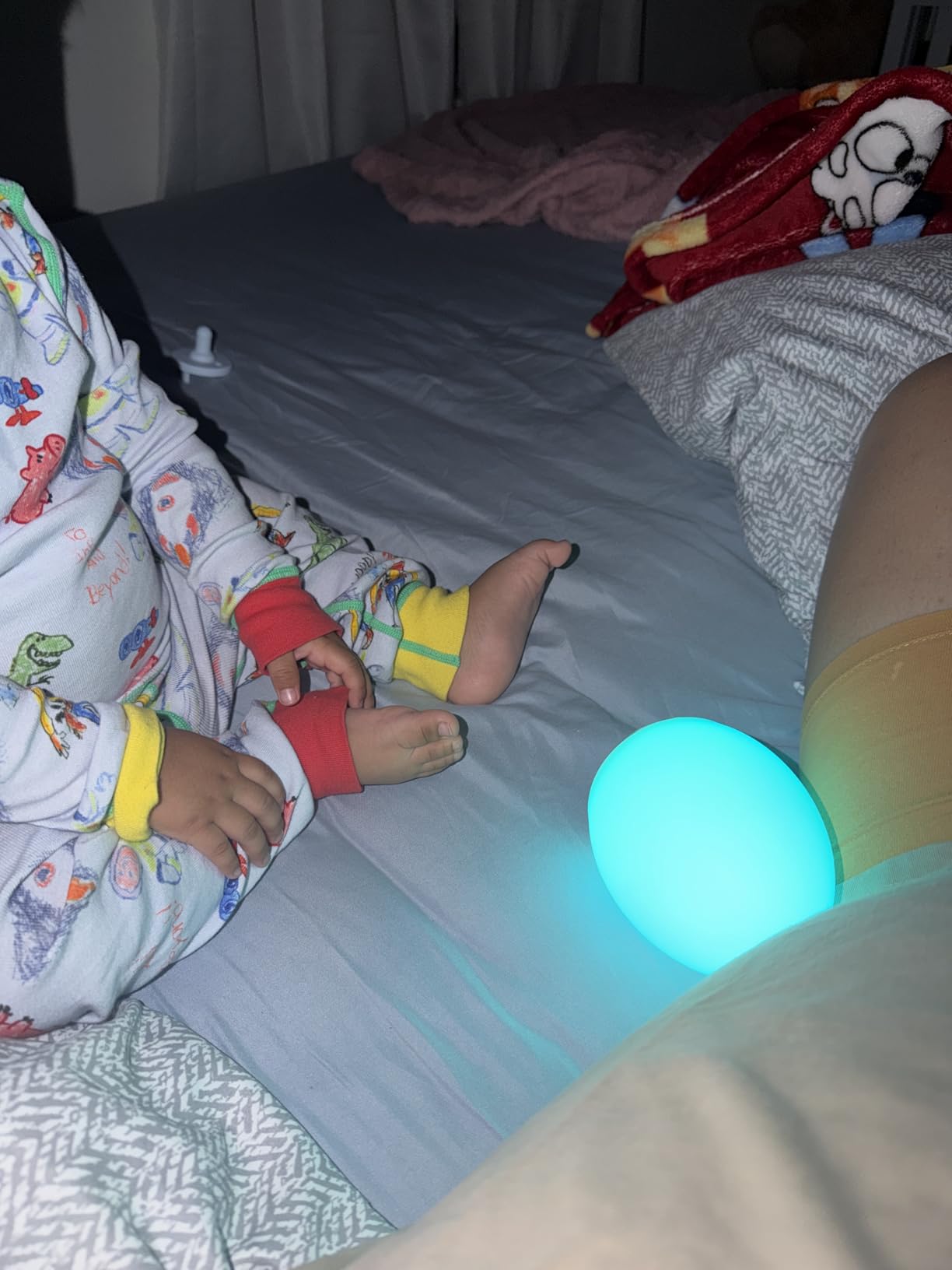 MediAcous Night Light for Kids, 7 Colors Changing Egg Light for Nursery customer photo 2