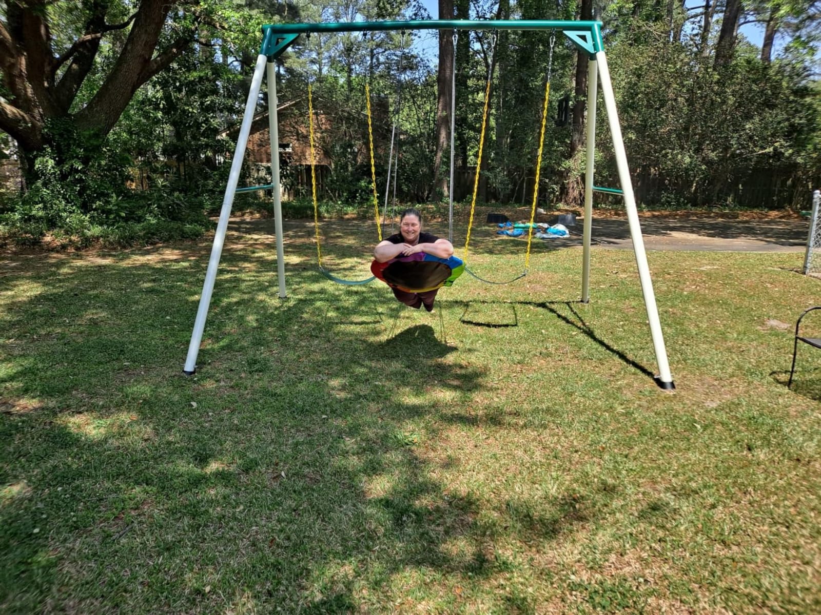 Hapfan 9.5ft Tall Swing Sets for Backyard for Big Kids & Adults (Patented) customer photo 2
