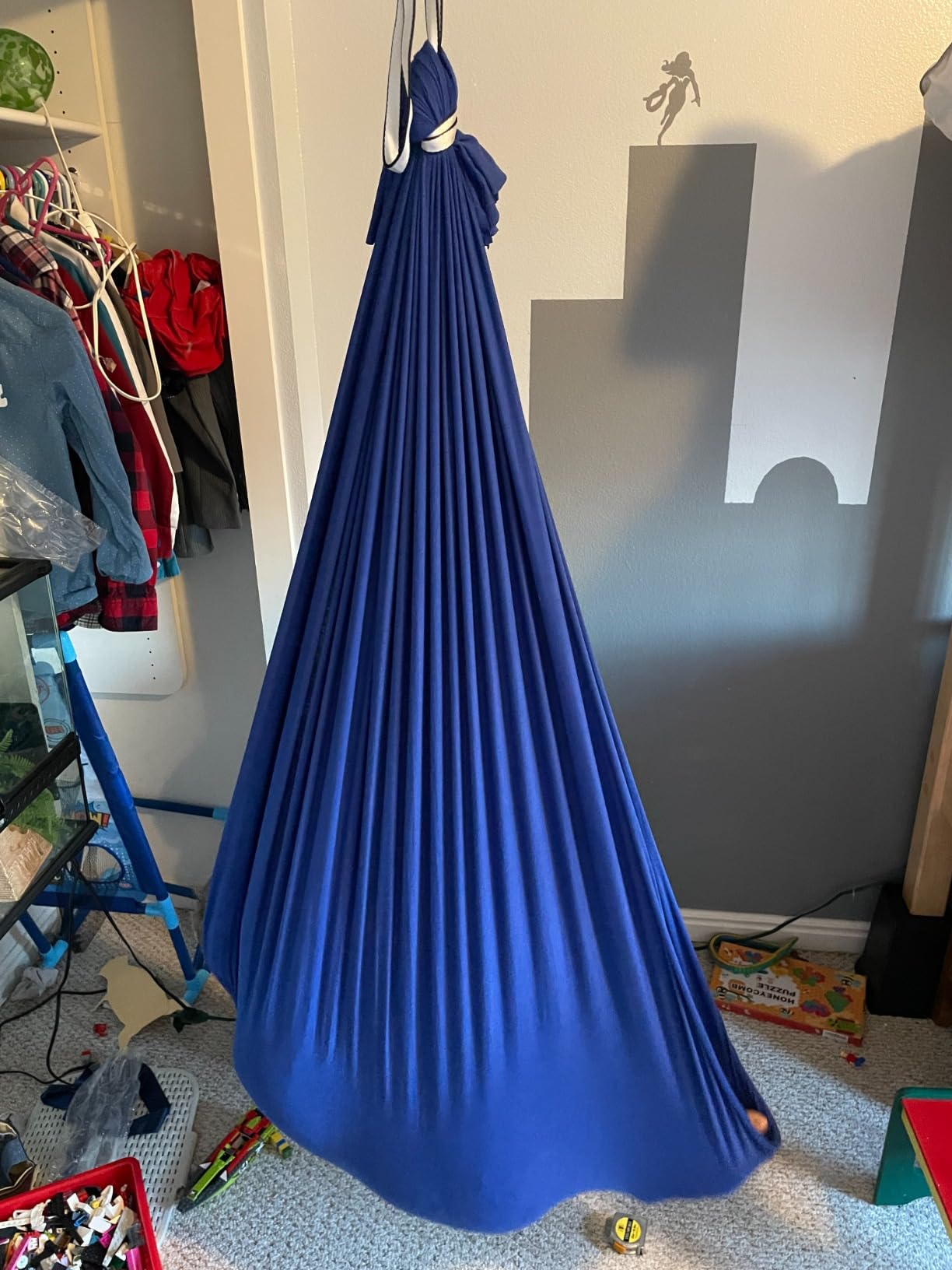 Indoor Therapy Sensory Swing for Kids, Special Needs Joy Cuddle Ceiling Snuggle Swings, Outdoor Room Adjustable Fabric Hammock for Children Child Teens Autism, ADHD, Aspergers, Sensory Integration customer photo 2