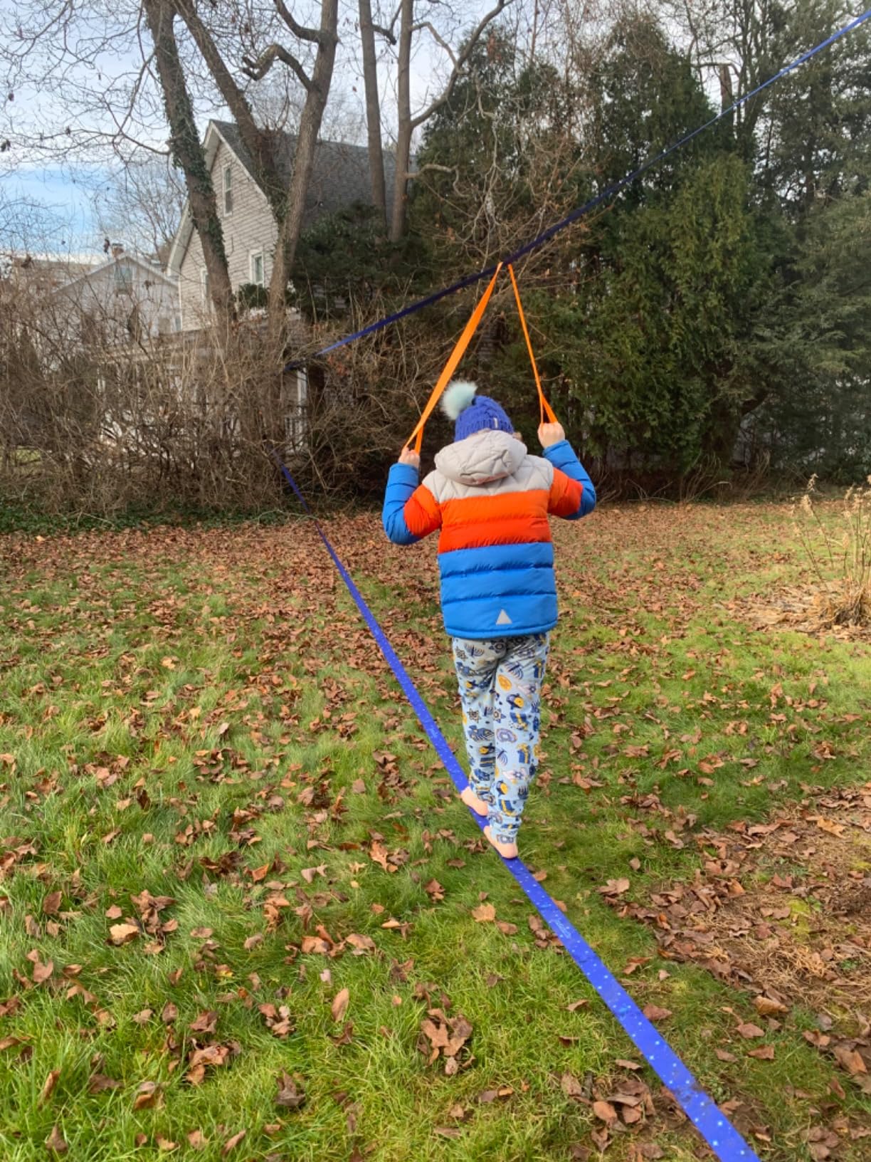 Slackline Kit Slakcline Longer 65ft with Tree Protectors Arm Trainer and Carry Bag,Slack Lines for Backyared for Kids and Adults customer photo 2