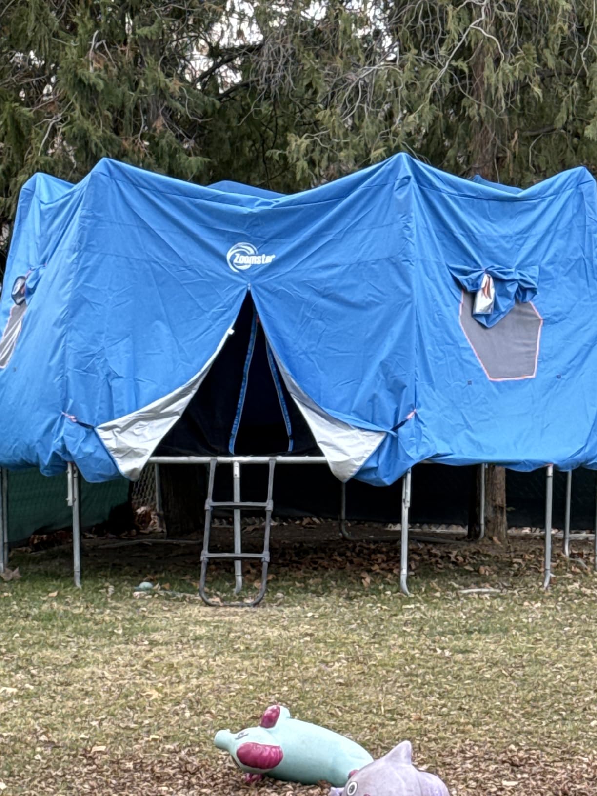 14FT Trampoline Tent Cover, Fits for 6 Straight Pole Round Trampoline (Tent Only) customer photo 1