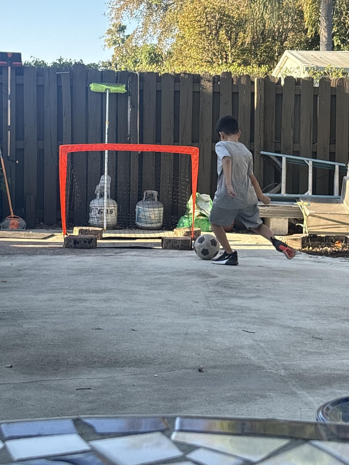 2 Pack 4’ x 3’ Size Portable Kid Soccer Goals for Backyard, Indoor and Outdoor Pop Up Soccer Goals, Orange, Theresduet customer photo 2