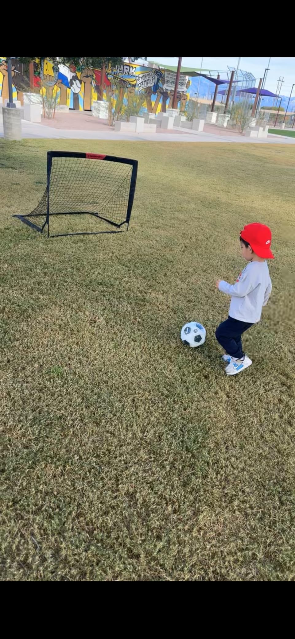 VAVOSPORT Kids Soccer Goals for Backyard Set of 2,Soccer Training Equipment customer photo 1