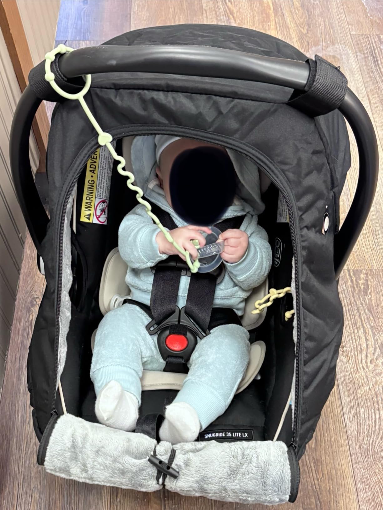 Car Seat Cover for Babies Winter - Baby Car Seat Covers Universal Cold Weather Shield,Warm and Cozy Carseat Covers Canopy Water Resistant for Baby Protection Car Seat Covers for Infant Car Seat customer photo 2