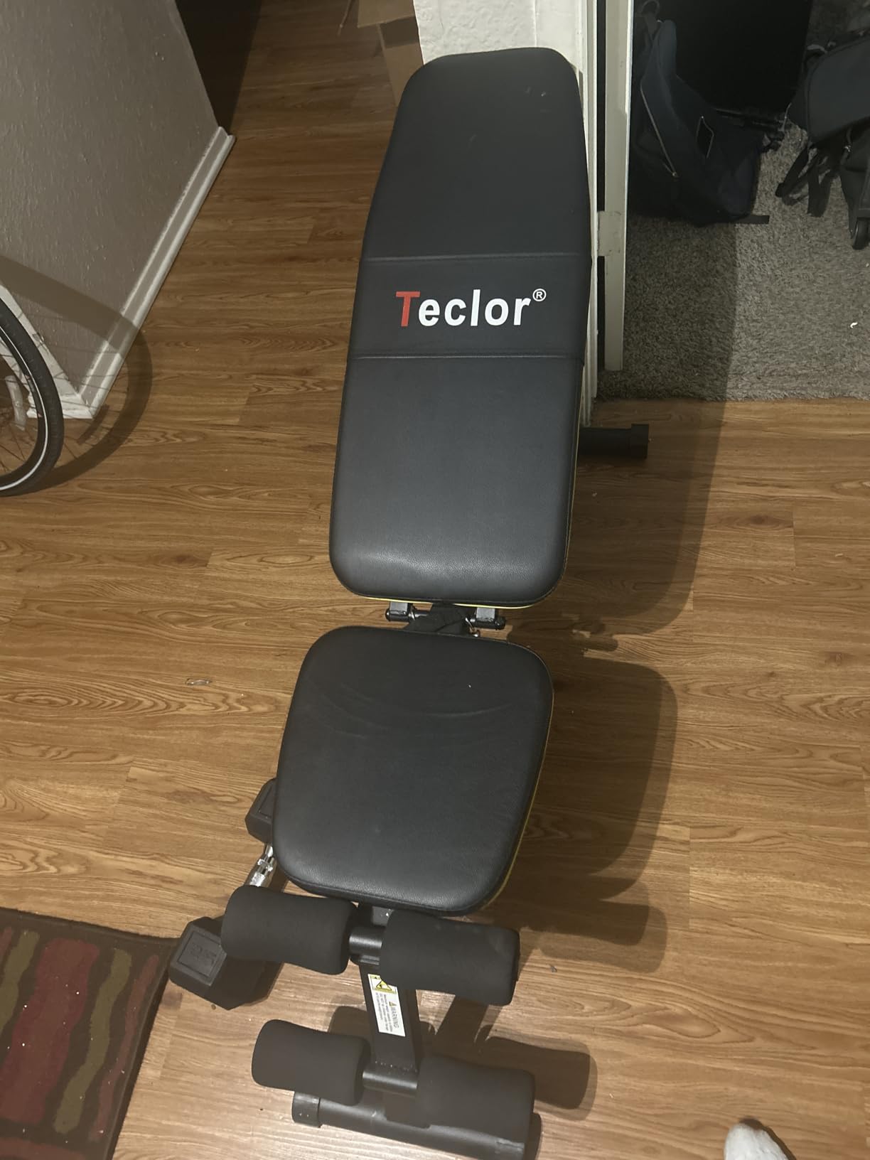 Teclor Adjustable Weight Bench, Foldable Workout Benches for Home Gym, 10 Backrest Position Exercise Bench for Strength Training, Upgraded Thickened Steel Support Max Capacity 700LBs customer photo 1