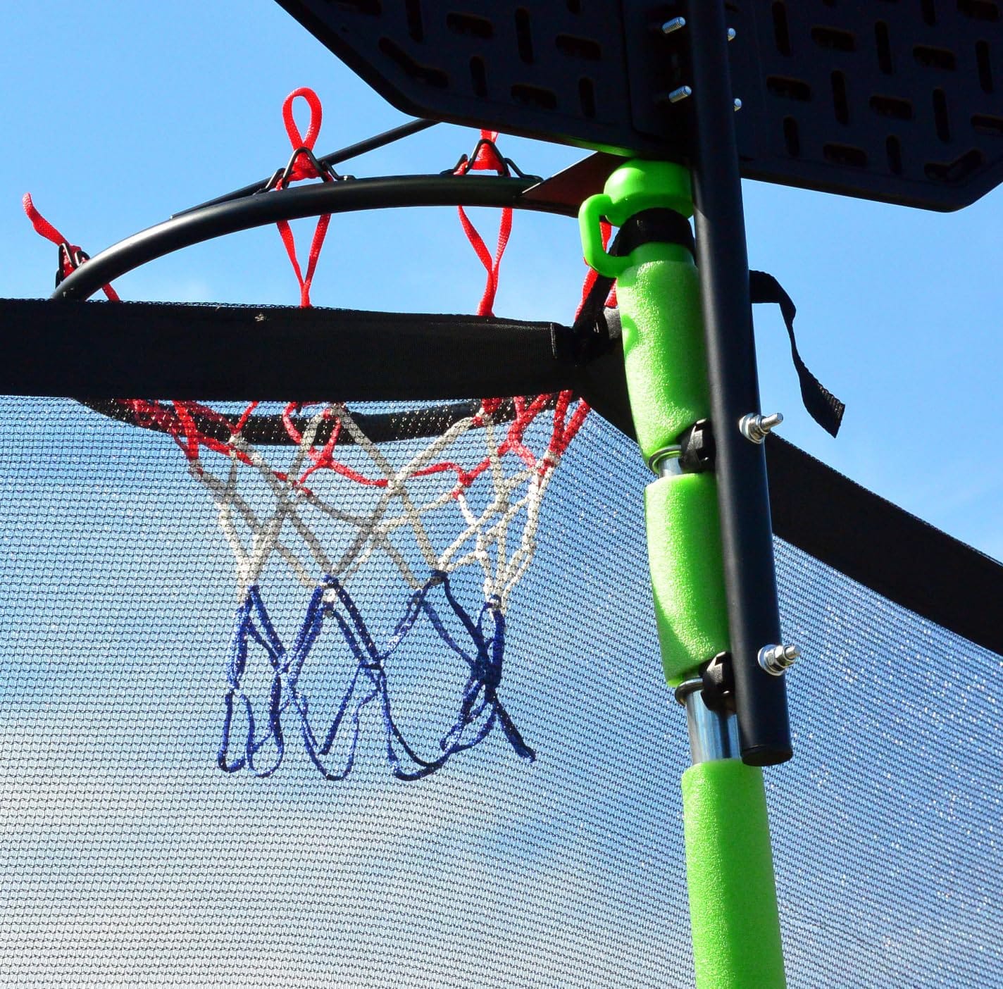 1500LBS Capacity No-Gap Design 8 10 12 14 15 16 FT Recreational Jumper with Enclosure Net, Wind Stakes & Basketball Hoop, ASTM Approved, Perfect for Kids & Adults Family Outdoor Backyard Fun customer photo 1