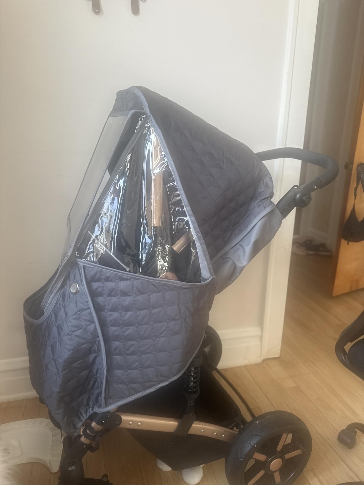 Universal Baby Stroller Cold Weather Shield Outdoor Pram Rain Cover customer photo 1