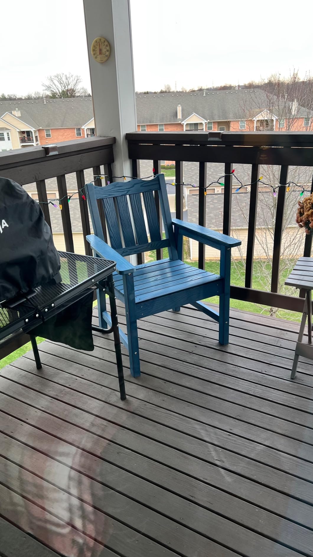 Stoog Patio Chairs Set of 2, All-Weather HIPS Outdoor Chair, Teak customer photo 1