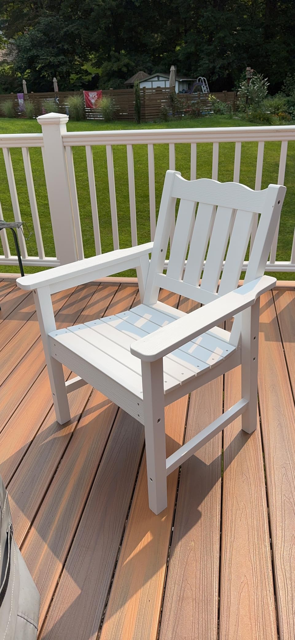 Stoog Patio Chairs Set of 2, All-Weather HIPS Outdoor Chair, Teak customer photo 2