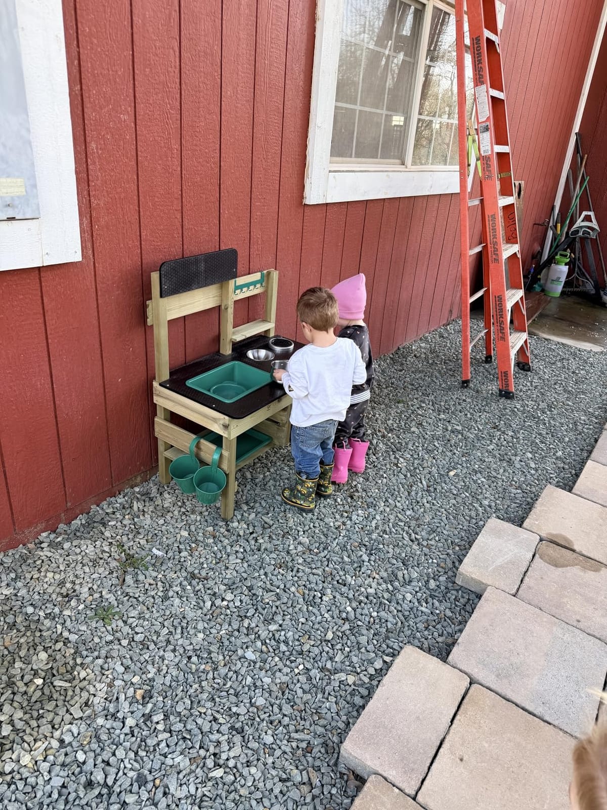 Hape Outdoor Kitchen | Mud Kitchen Wooden Toy Playset with Accessories, for Children Ages 3+ Years customer photo 2