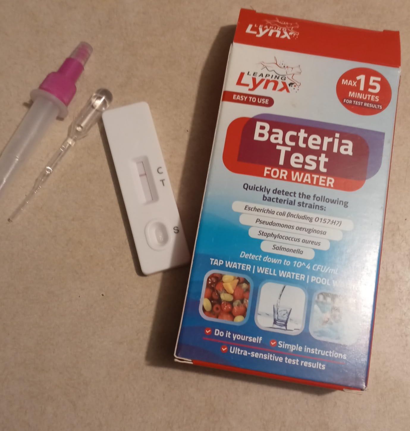 E. coli O157 Bacteria Water Test Kit – 15-Minute Rapid Drinking Water Test for Well, Tap, City, Pool & Spa Water – E. Coli Water Quality Testing Kit for Home, Easy At-Home Bacterial Screening customer photo 1