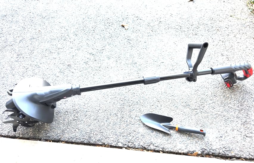 MZK 20V Cordless Tiller Cultivator, 8.5-Inch Steel Tines,360 RPM customer photo 2