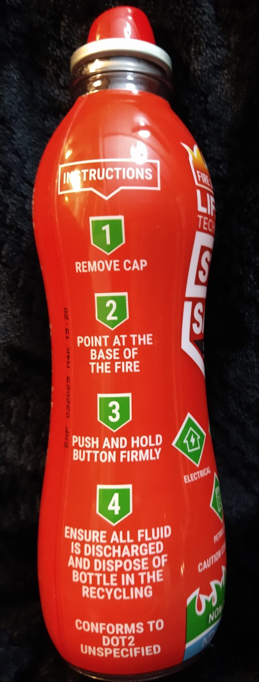 LifeSafe Technologies StaySafe All-in-1 Portable Fire Extinguisher, Compact Fire Spray Easy to use on 10 Types of Fires, Non-Toxic & Eco-Friendly customer photo 1