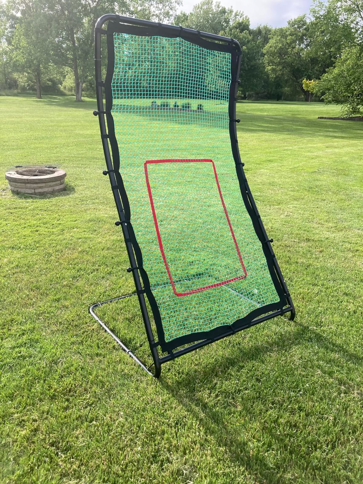 Gagalileo Lacrosse Rebounder with Bounce Back Net for Backyard 42x72in customer photo 2