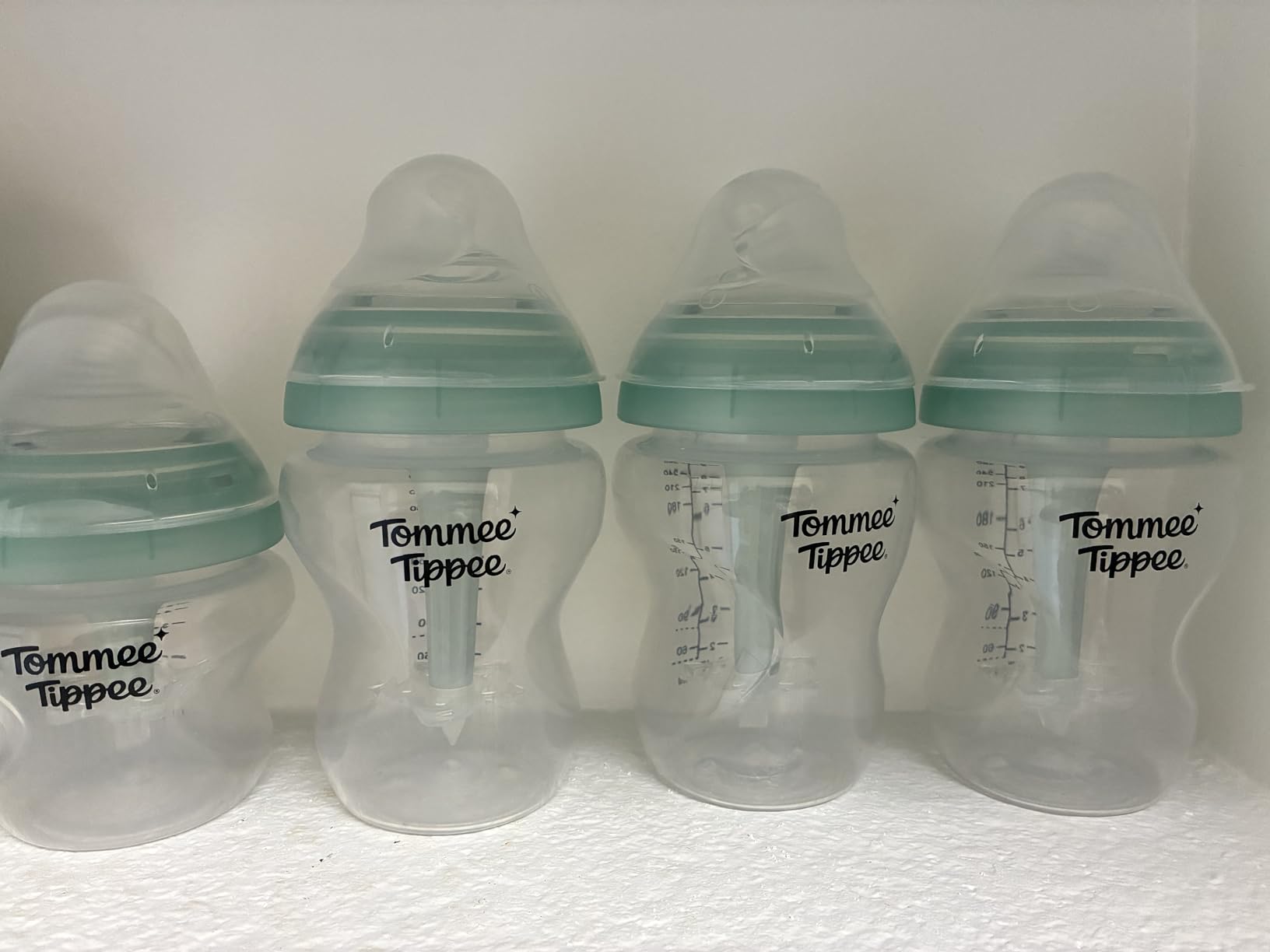 Tommee Tippee Advanced Anti-Colic 5 oz BPA Free Baby Bottles, Newborn 0+ Months, Slow Flow Breast-Like Nipple, Unique Design Keeps Air Away from Milk and Baby, Clear, Pack of 2 customer photo 1