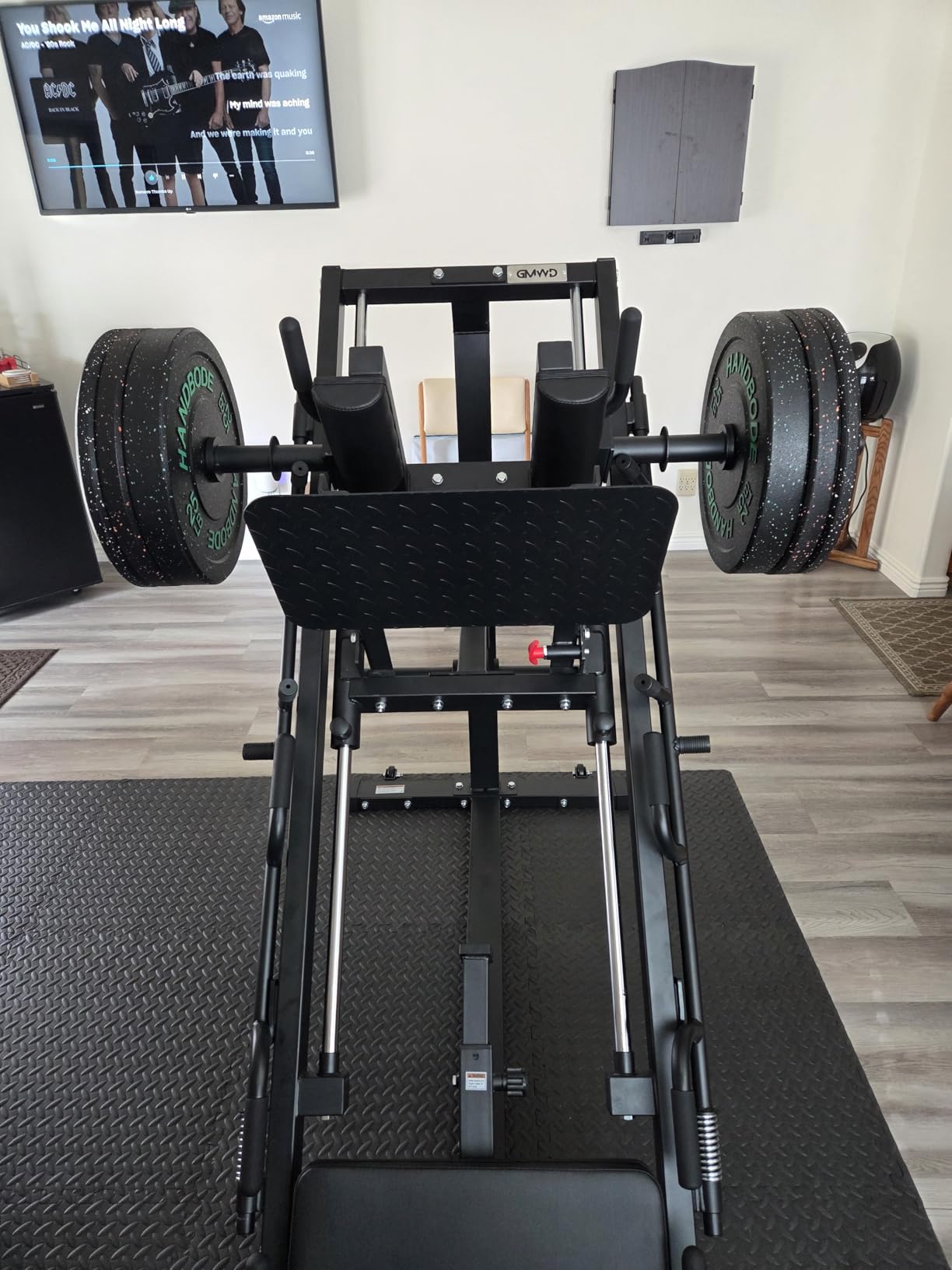 HANDBODE 2-Inch High-Bounce Bumper Plates, Olympic Weight Set, 10-650 lb customer photo 1
