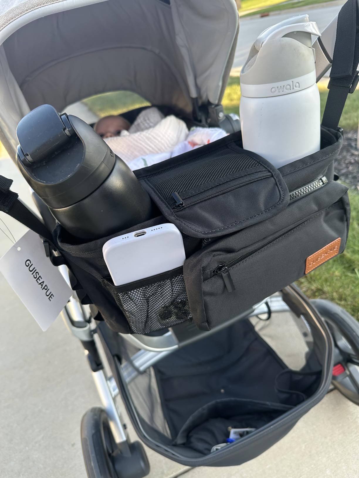 Stroller Organizer with Cup Holder, Non-Slip Stroller Caddy Baby Essentials customer photo 1