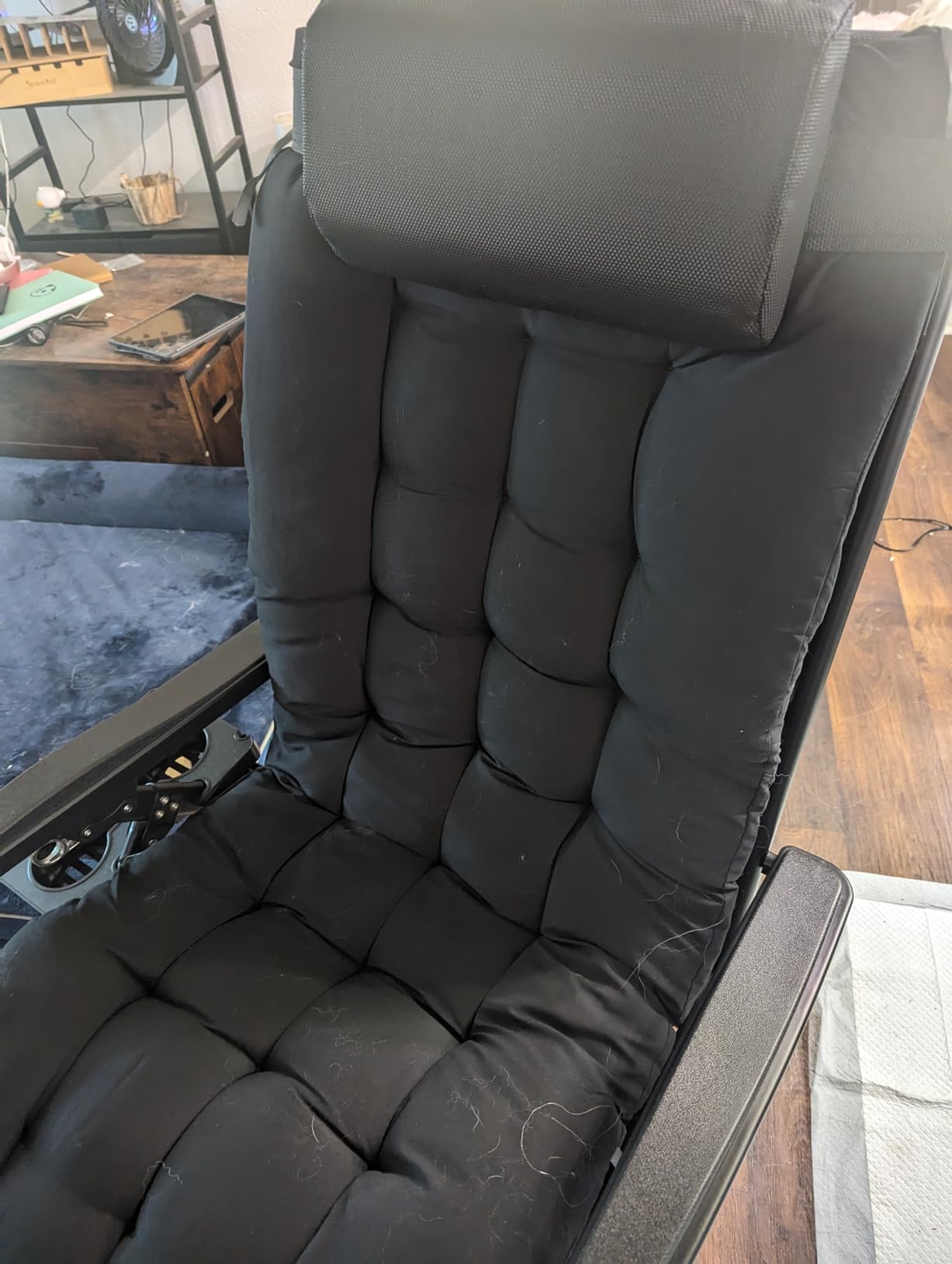Slendor Oversized Zero Gravity Chairs XL, 29in Padded Recliner Chair, Black customer photo 2