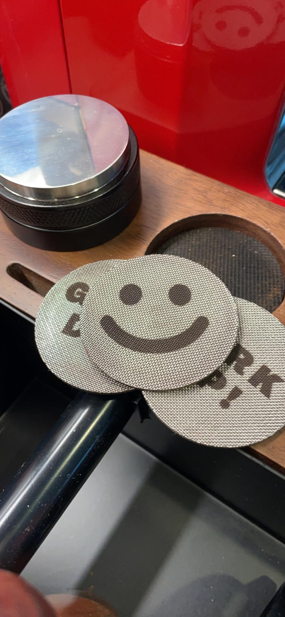 FLUR Happy Pucks (3Pack) Espresso Puck Screens for Breville - Reusable Coffee Filter Screens – Compatible with 51mm, 53.3mm, and 58.5mm Portafilters - 1.7mm Thickness - 316 Stainless Steel (53.5mm) customer photo 1