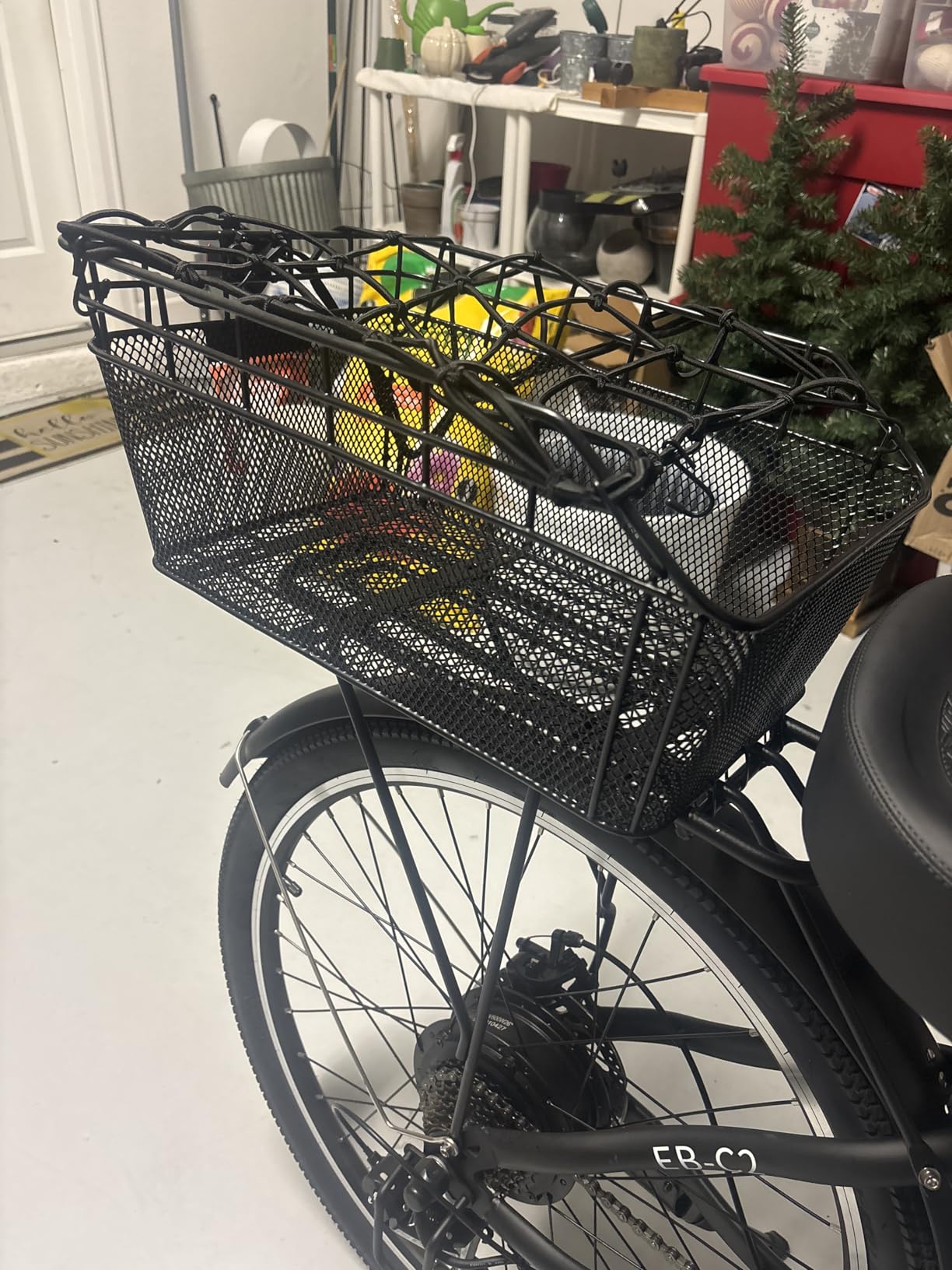 Rear Bike Basket - Bicycle Rear Basket with Cargo Net and Waterproof Cover customer photo 1