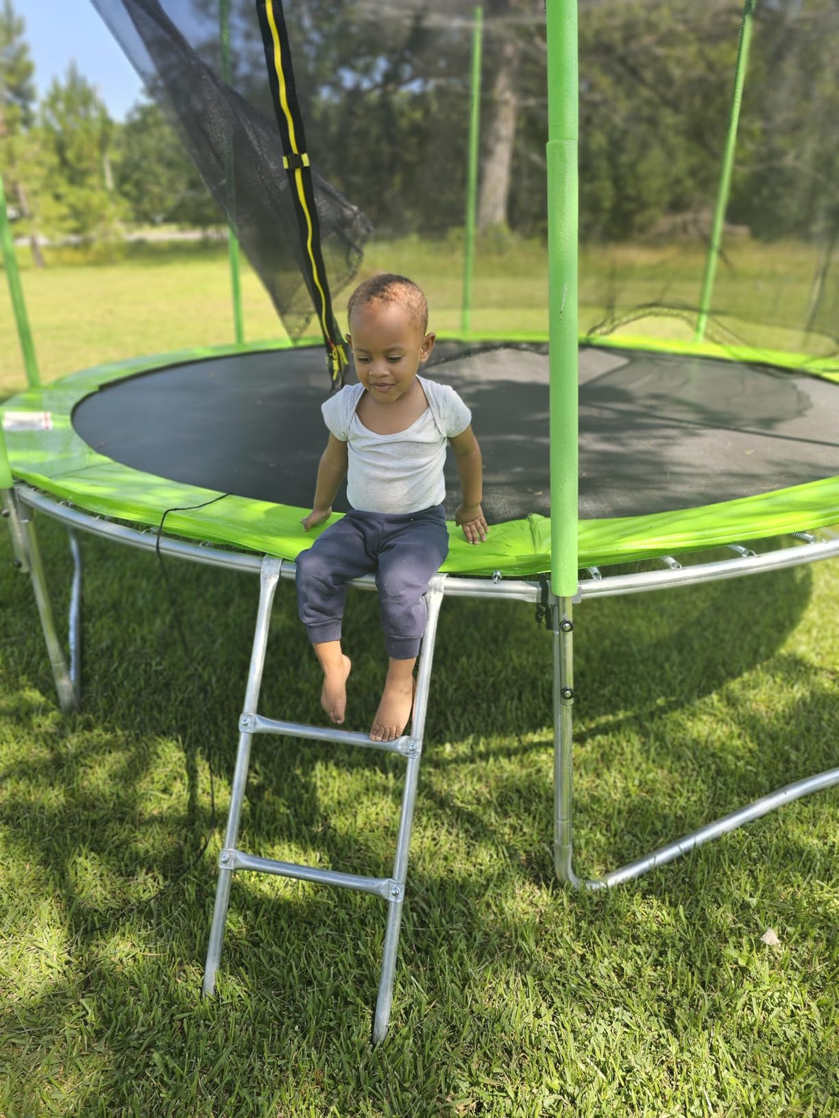 Lyromix Upgraded 16FT 15FT 14FT 12FT 10FT 8FT Trampoline Outdoor with Basketball Hoop and Net, Capacity for 4-6 Kids and Adults customer photo 2
