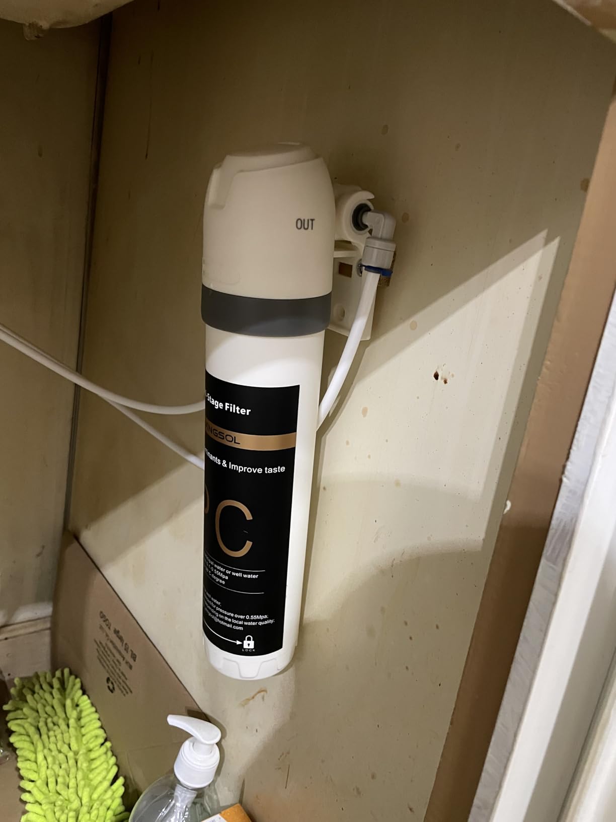 WINGSOL Under Sink Water Filter System with Black Faucet, NSF/ANSI 42&53 Anti-Clogged Pleated Filter Quick Change EZ Install, Reduce PFAS/Lead/Chlorine/Sediment, Long-Lasting Water Purifier customer photo 1