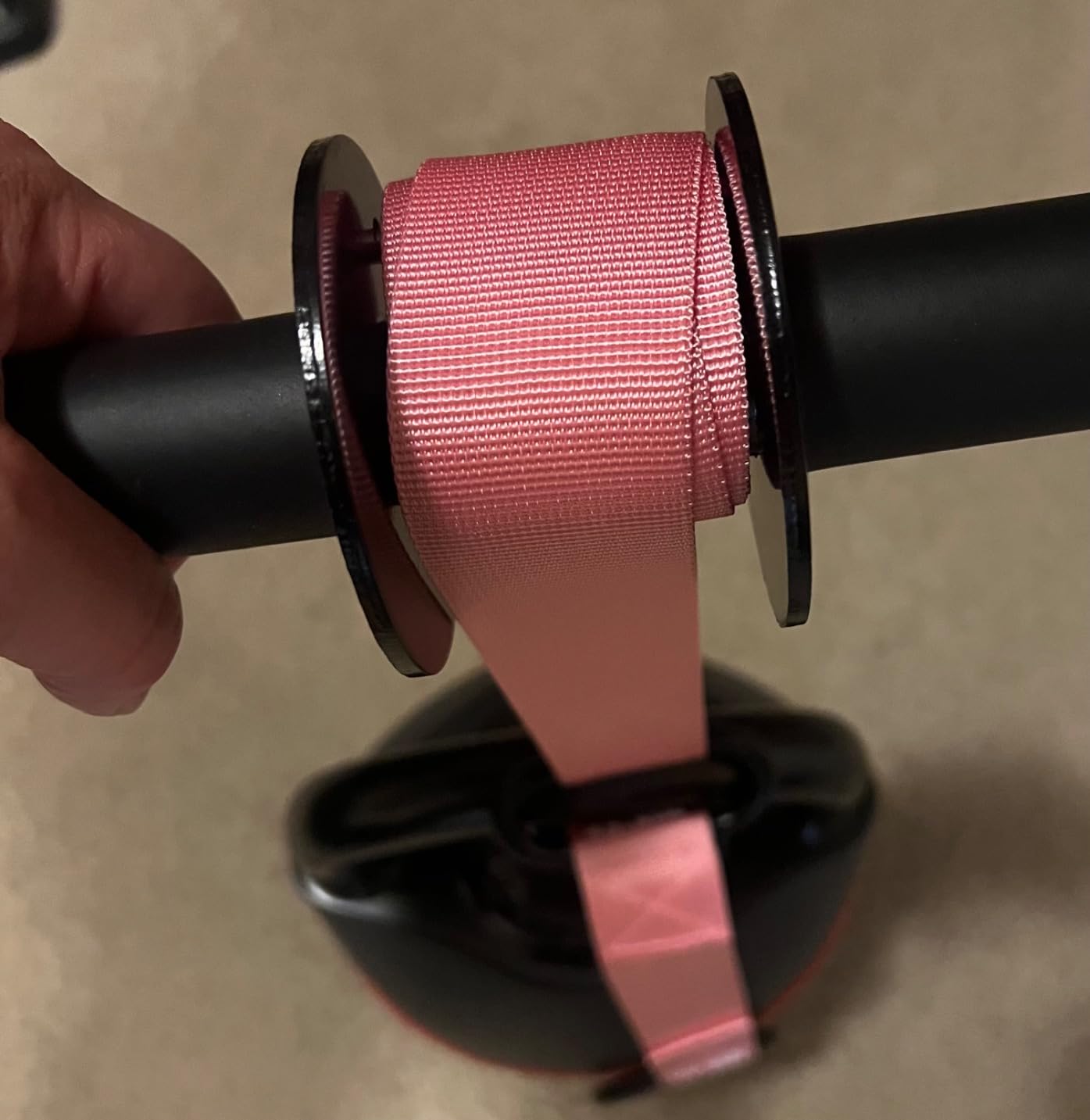 Forearm Strengthener and Wrist Roller, 43.3 inch Or 51.2 inch Ultra Strong Nylon Webbing, Forearm Exerciser with Quick Locking Mechanism, Ideal for Hand, Wrist and Forearm Strength Training customer photo 1
