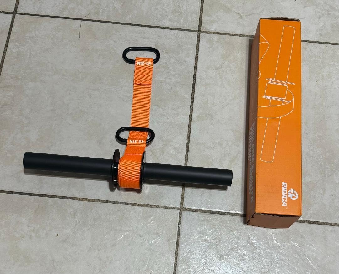 Forearm Strengthener and Wrist Roller, 43.3 inch Or 51.2 inch Ultra Strong Nylon Webbing, Forearm Exerciser with Quick Locking Mechanism, Ideal for Hand, Wrist and Forearm Strength Training customer photo 2
