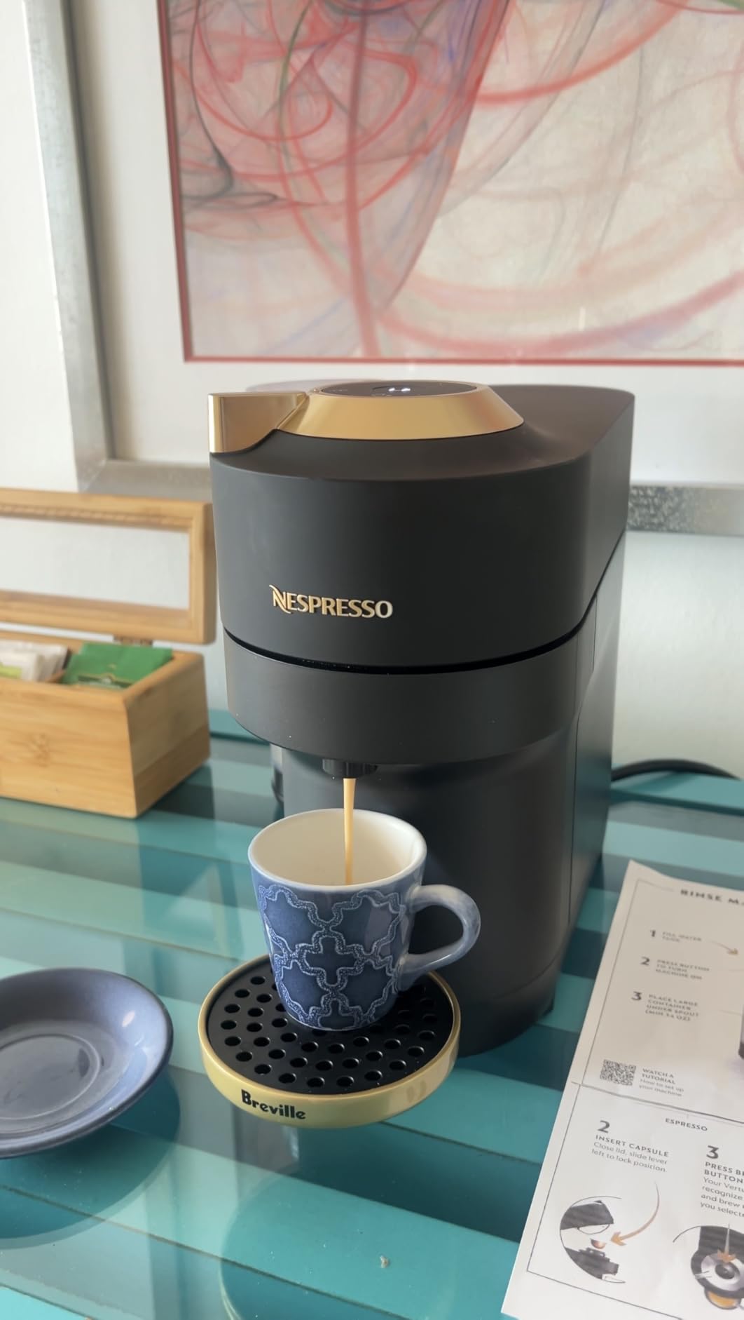 Nespresso Vertuo Pop+ Coffee & Espresso Maker by Breville, Black & Gold customer photo 1