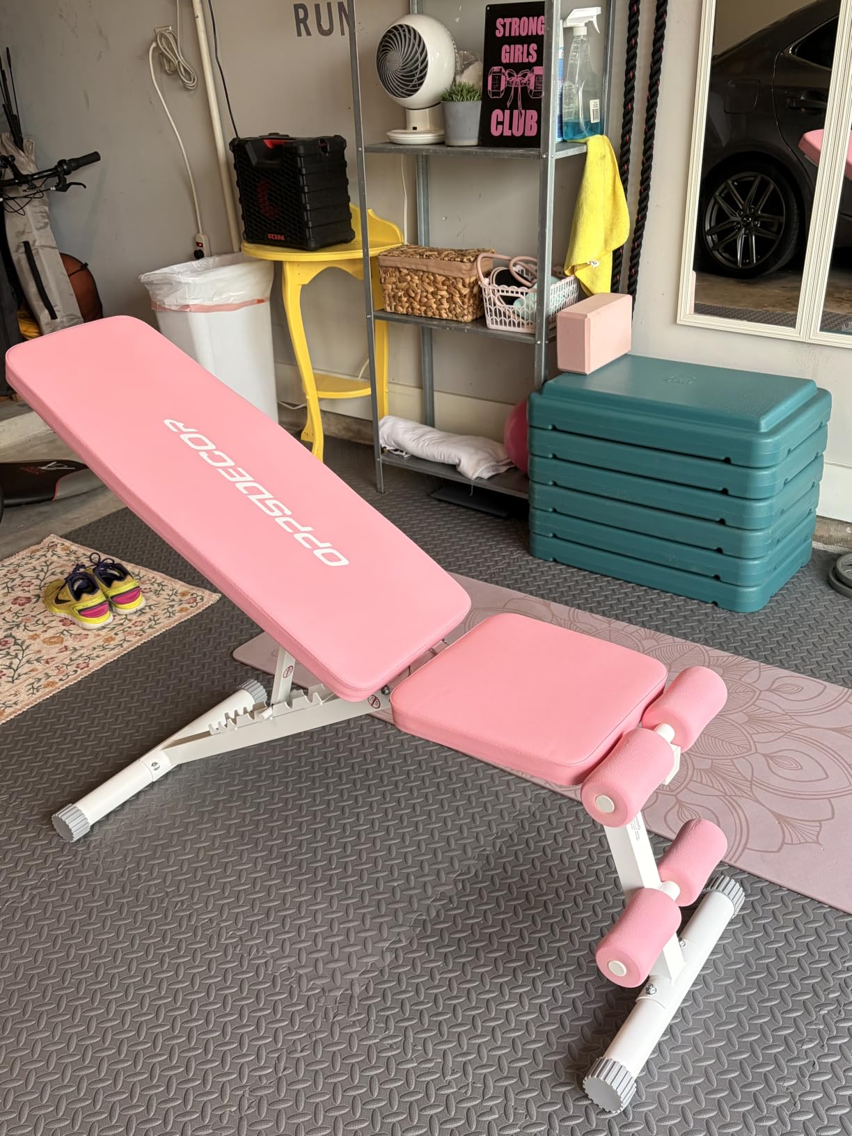 OPPSDECOR Weight Bench for Home Gym, ASTM-Certified 660LBS Fast Foldable Workout Bench for Home Gym, 8 Adjustable and 30in Extended Backrest for Bench Press Incline/Flat/Decline Dumbbell Exercise customer photo 1