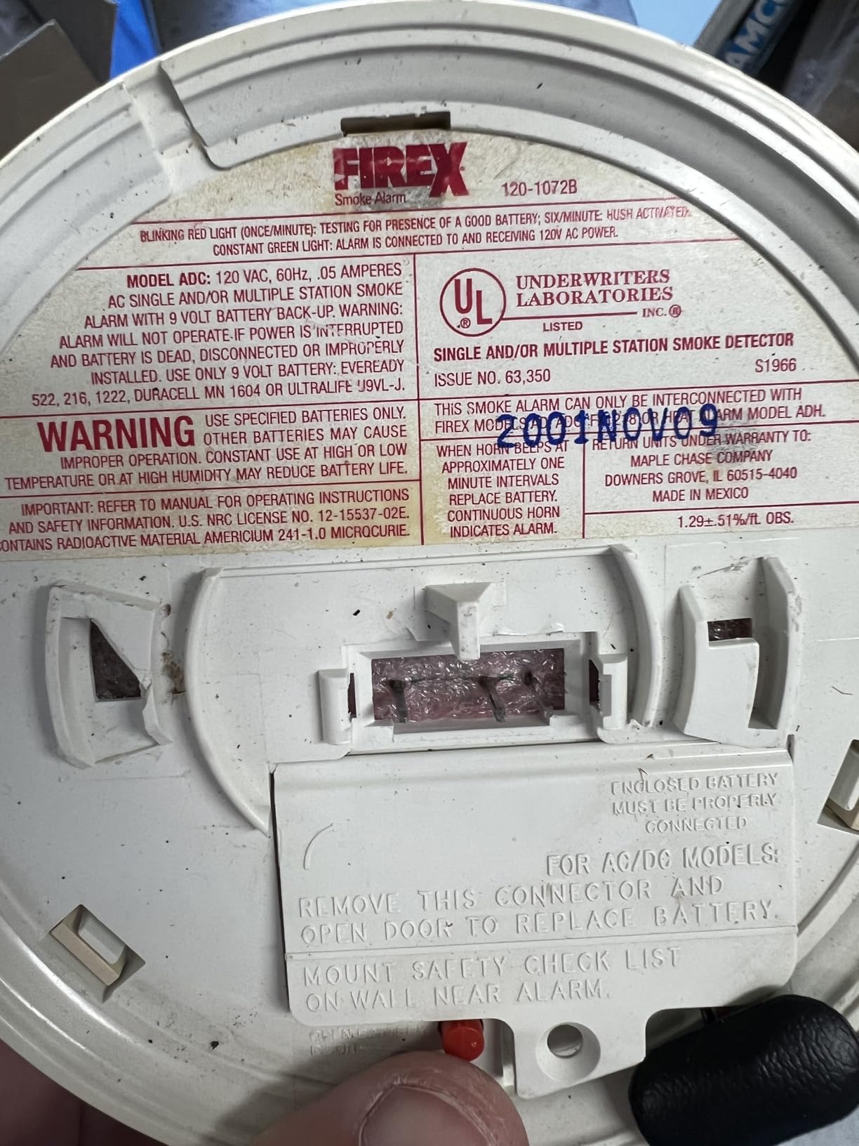 Siterlink Hardwired Interconnected Smoke Detectors,Photoelectric Smoke Alarm with 9V Battery Backup,Test/Silence Button, Hard Wired Fire Alarm for Home GS562A 1pack customer photo 1