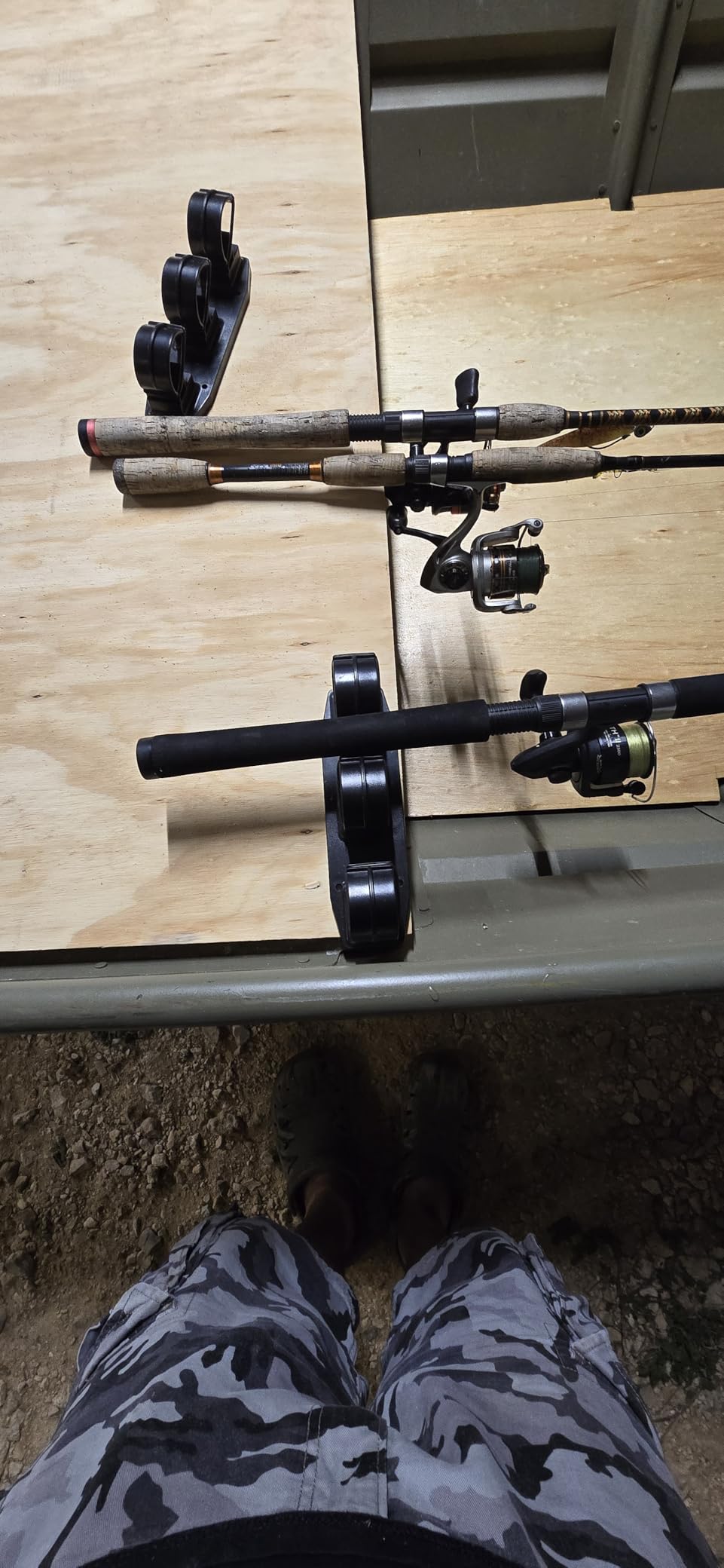 VEYWANE Fishing Rod Racks for Boat/Wall/Truck Bed, 3-Poles Storage Holders with Rubber Band Clips customer photo 2