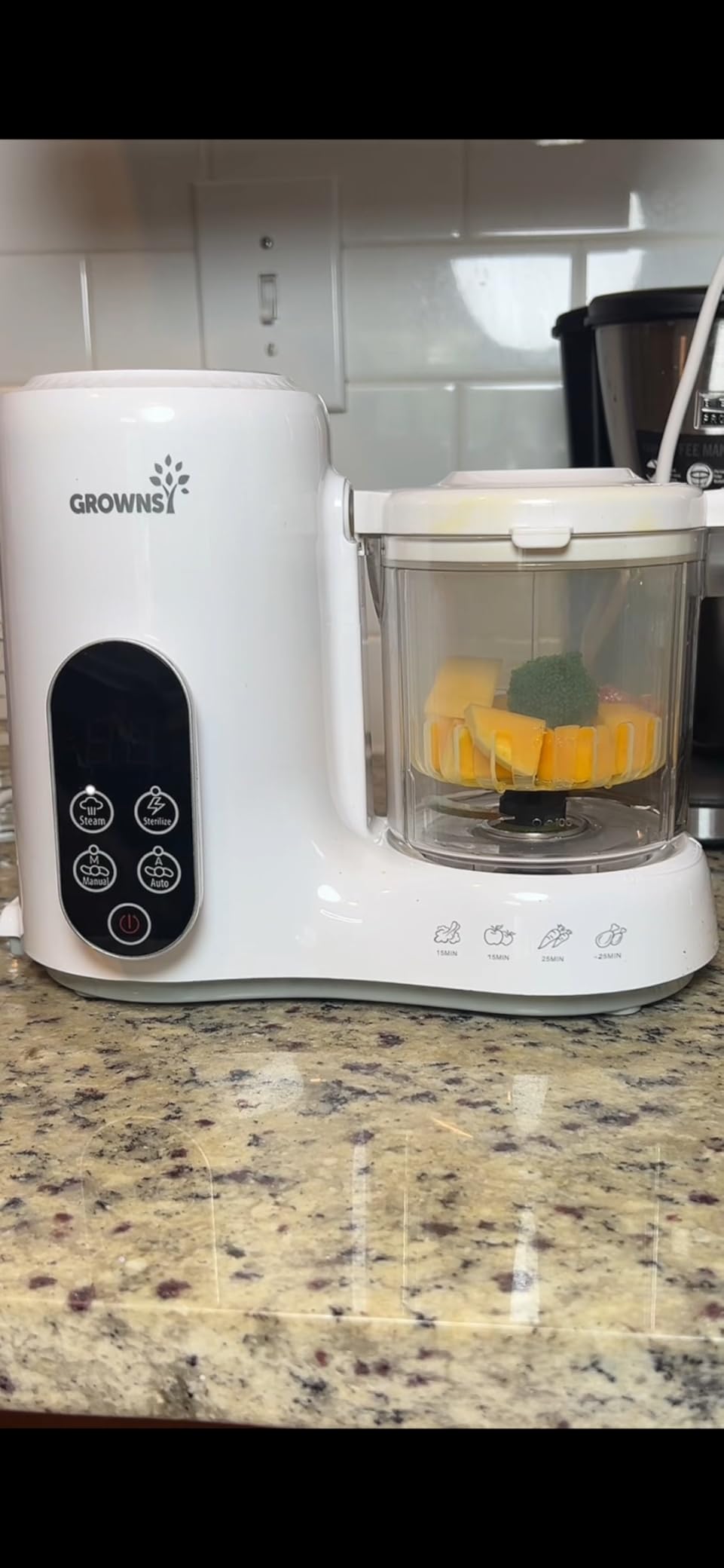 Grownsy Baby Food Maker, Steamer & Blender Baby Food Processor, White customer photo 2