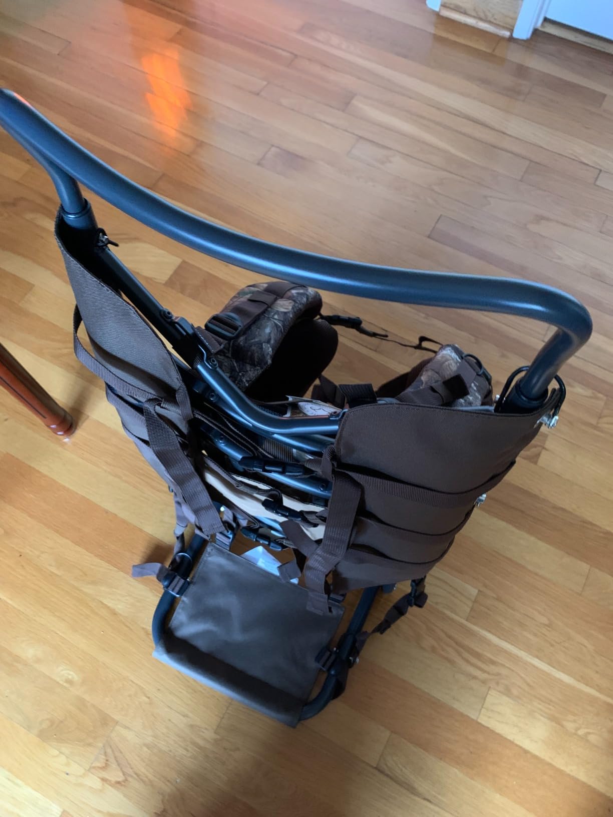 TR Aluminum External Frame Backpack, Adjustable Hiking Hunting Pack, Camo customer photo 2
