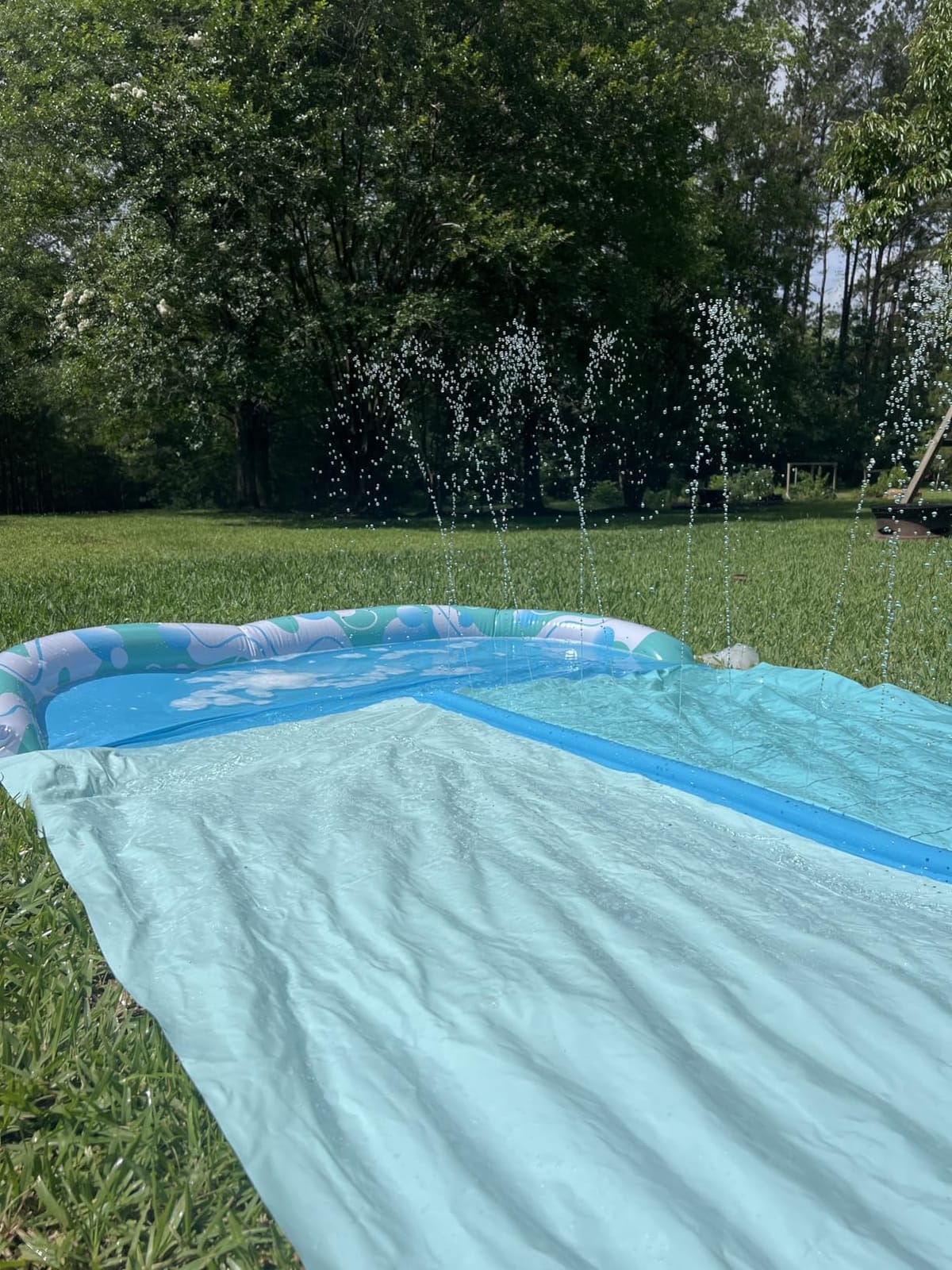 JOYIN 32.5FT Water Slide and 2 Inflatable Boards, Extra Long Heavy Duty Double Lawn Waterslide with Sprinkler for Kids Adults Backyard Summer Water Toy Outdoor Fun, Blue, Green customer photo 1