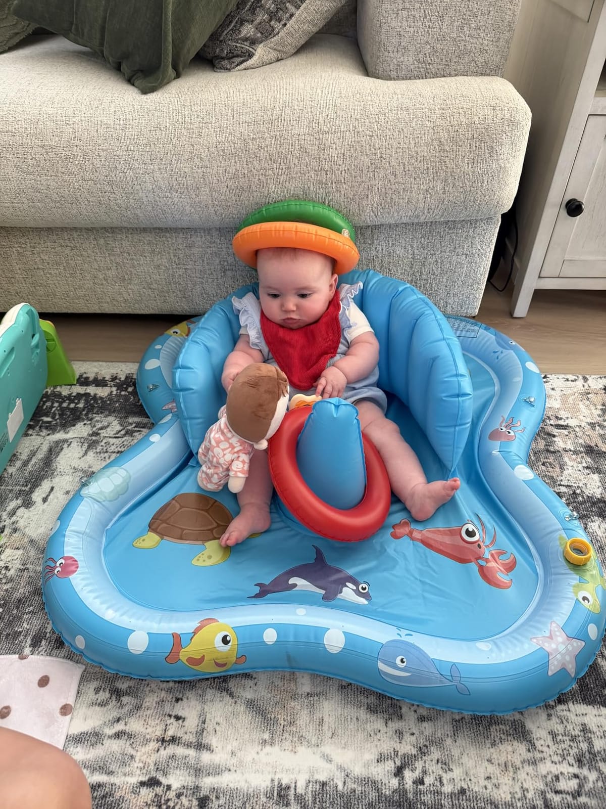 Baby Play Mat with Sprinkler, Pool Floats with Canopy for Age 6-36 Months customer photo 1