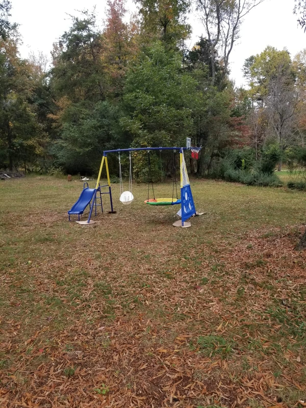 5-in-1 Kids Swing Sets for Backyard with Slide customer photo 2