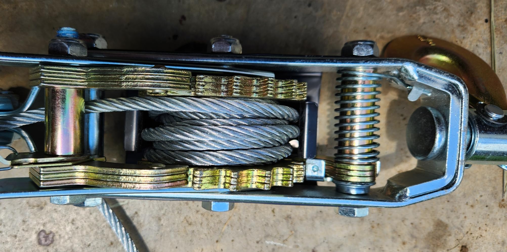 Come Along Winch 5 Ton (11,023 lbs), Manual Cable Puller, 10 ft Steel Cable customer photo 2