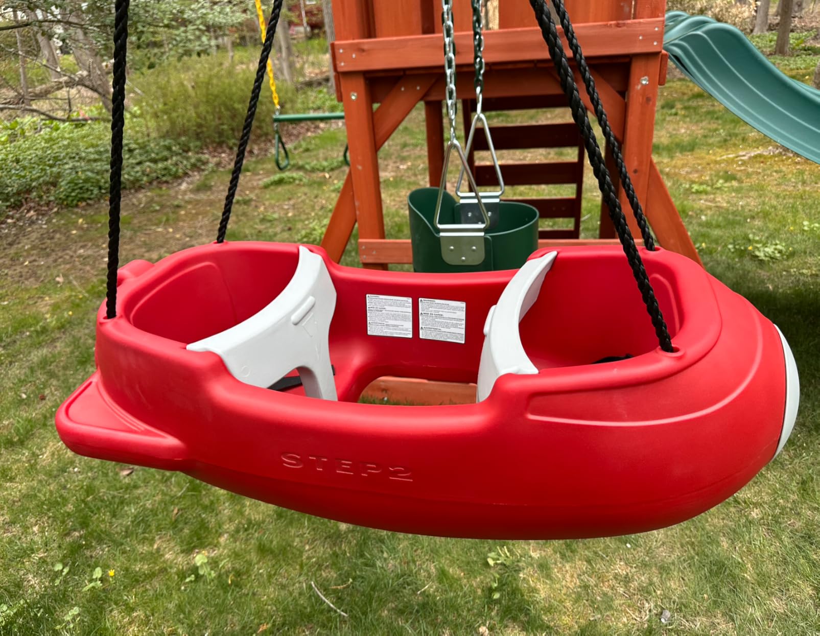 Step2 Rocket Swing for Two, Baby Outdoor Swing, Outside Weather-Resistant Rope, Attach to Playset, for Toddlers 9 Months - 3 Years Old customer photo 2