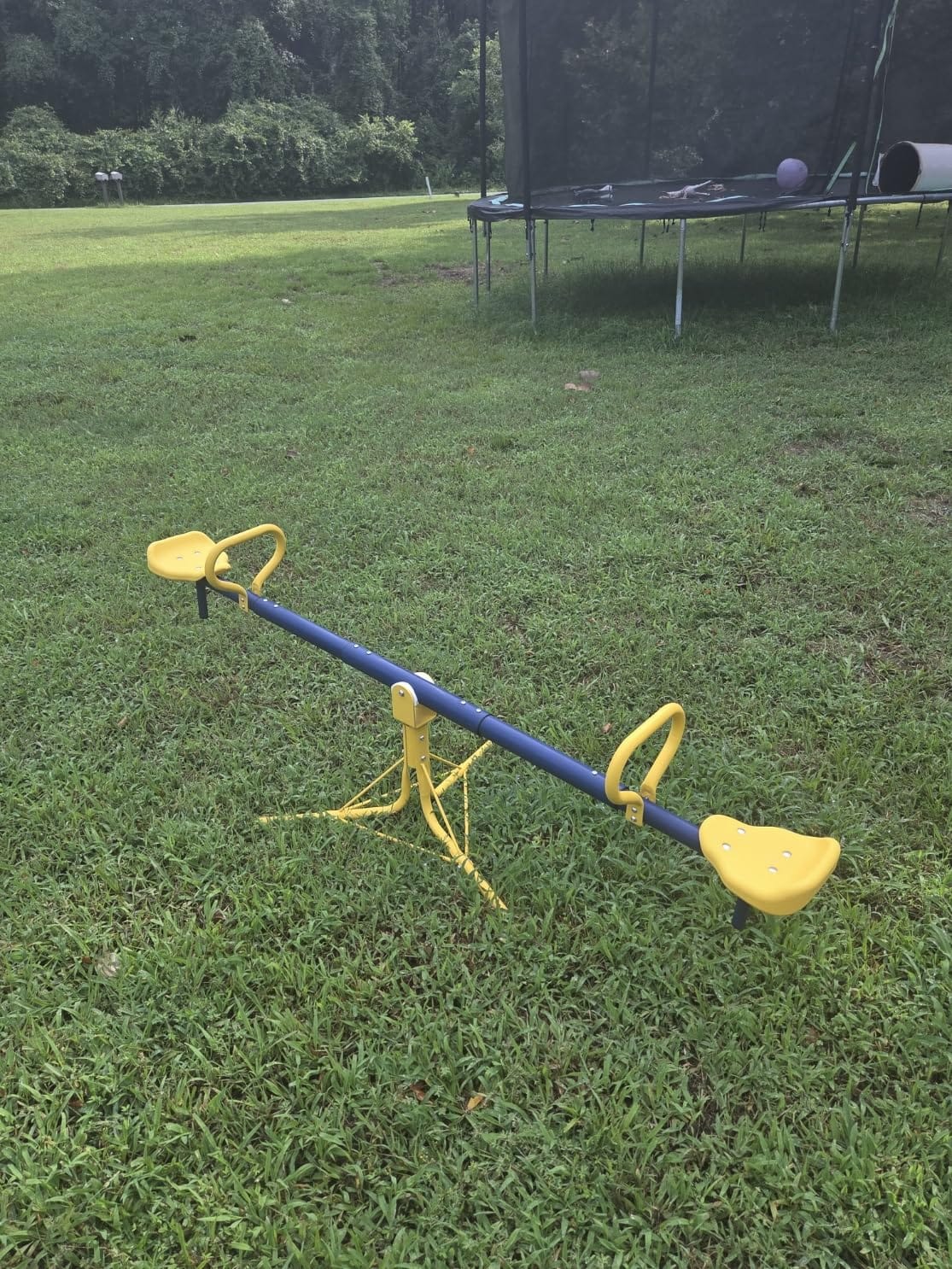 Seesaw for Kids Outdoor, Heavy Duty 250LB 360° Rotating Seesaw Outdoor Teeter Totter with Sit and Spin Design for Backyard Park & Balcony Ideal Outdoor Toys for Kids Ages 3 4 5 6 7 8 customer photo 1