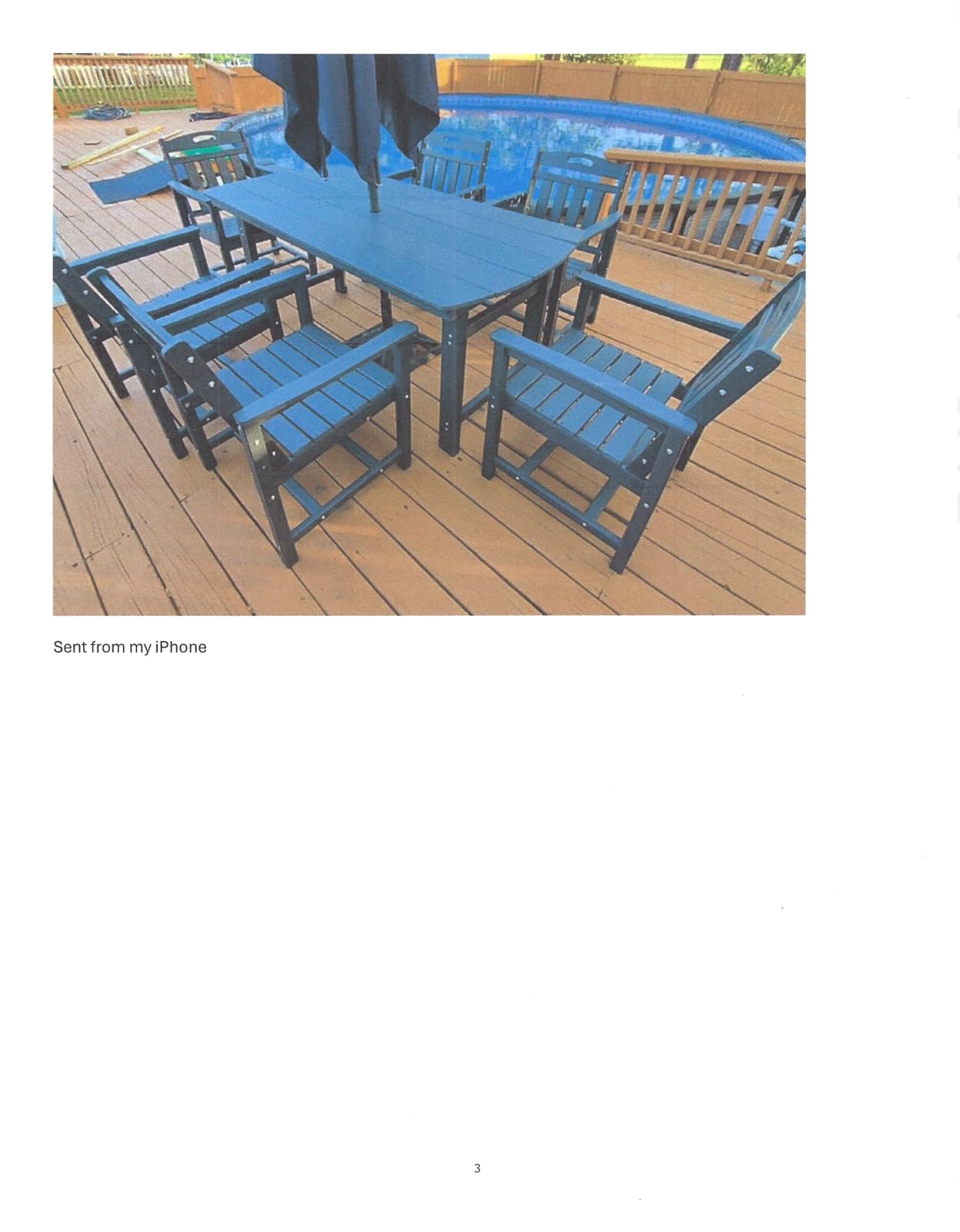 Ciokea HDPE Outdoor Dining Set of 6, Patio Table and Chairs Sets, Teak customer photo 1
