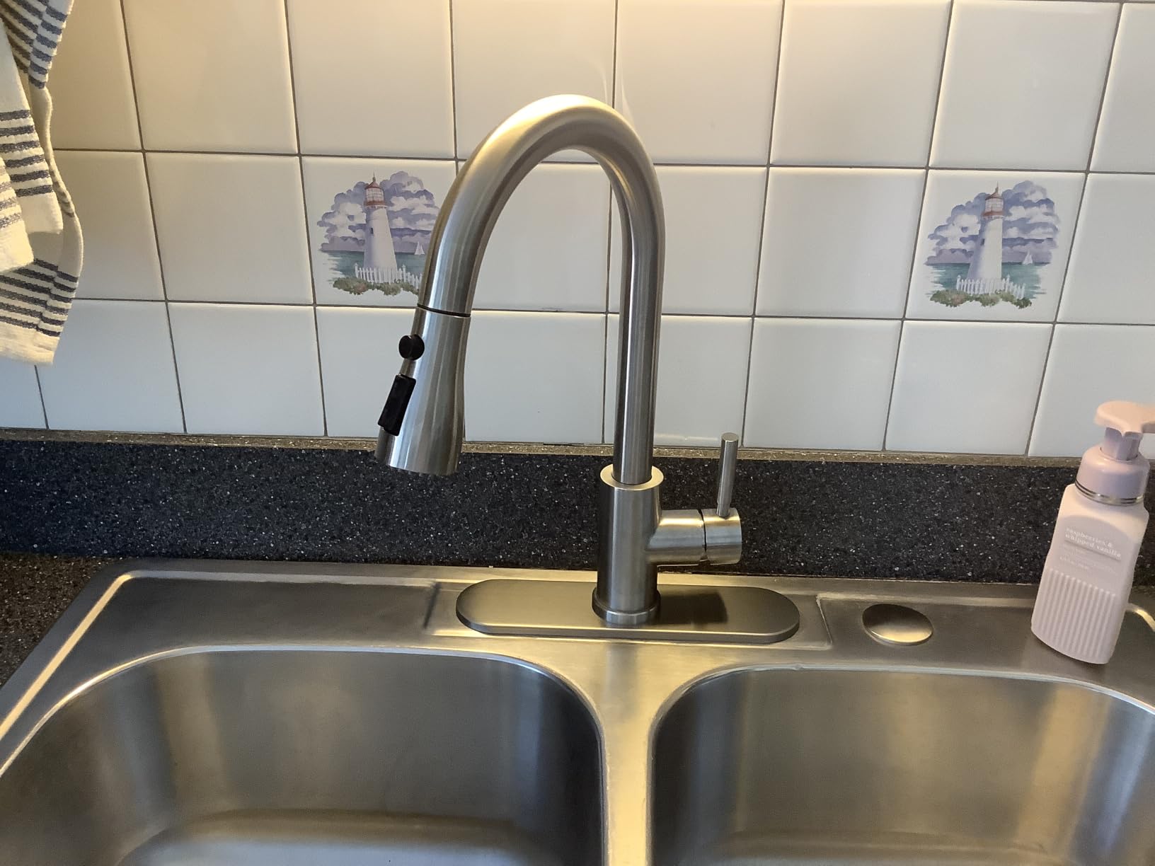 WEWE RO Drinking Water Faucet, Brushed Nickel, 1/4