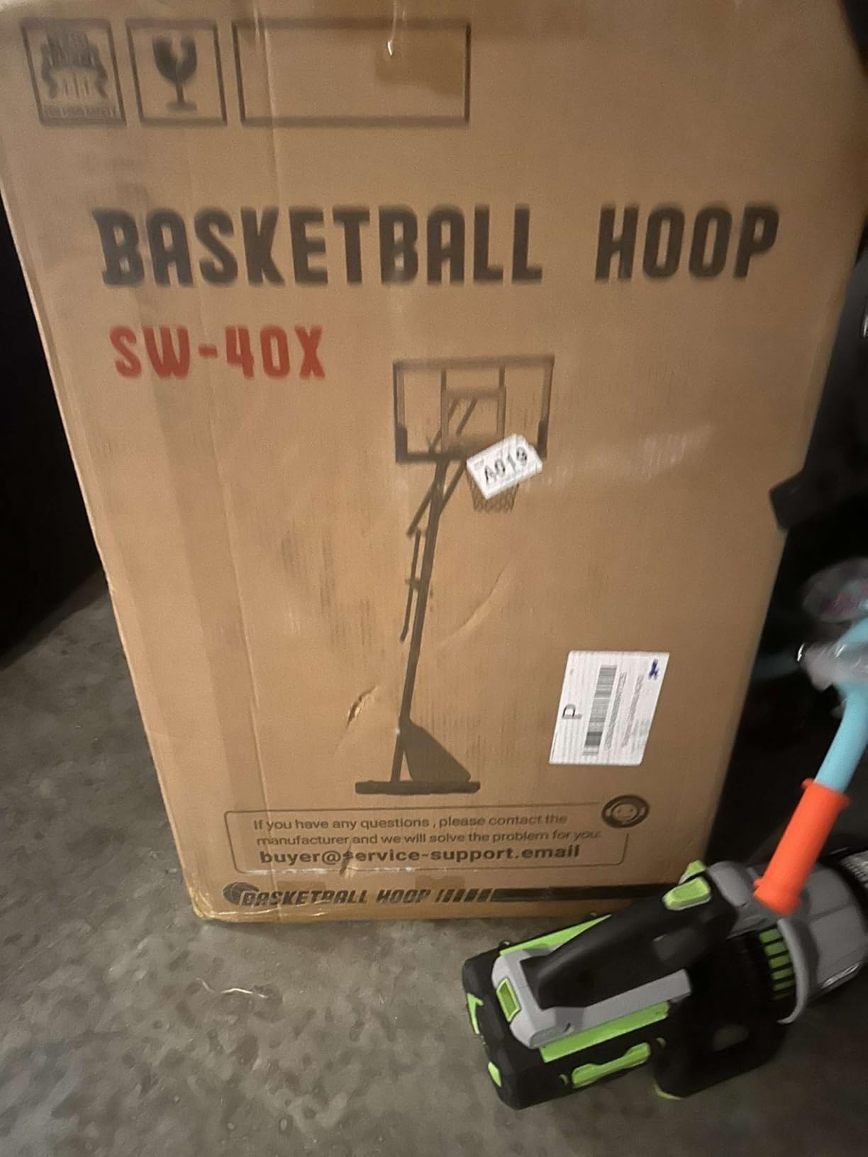 Seray Basketball Hoop 40Inch Shatterproof Backboard, 3.4-10FT Height Adjustable, Rust-Resistant Poolside Goal, Portable Court for Adults/Kids, Indoor & Outdoor Rim customer photo 1
