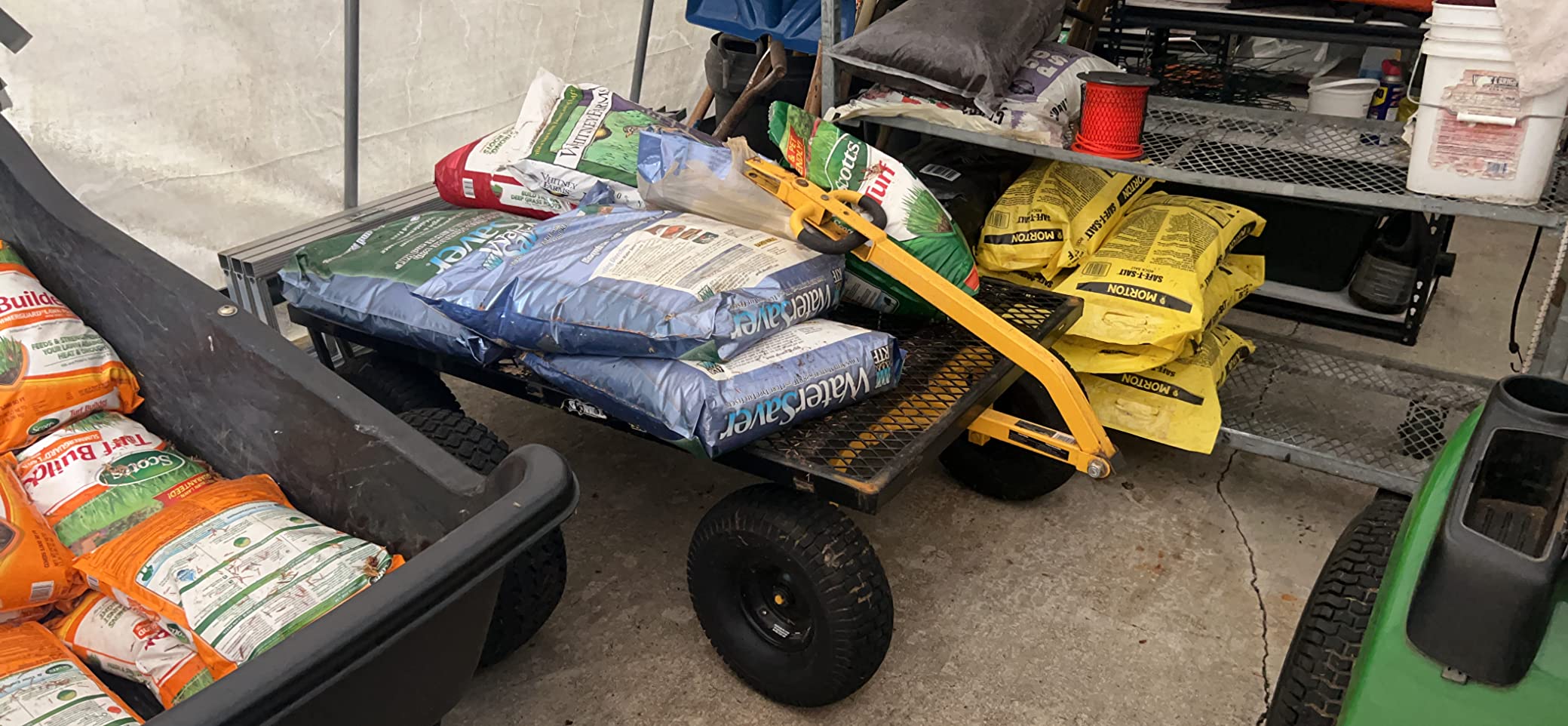 Gorilla Carts Steel Garden Cart, 4-Wheel Yard Cart, 1500 lb Capacity customer photo 1