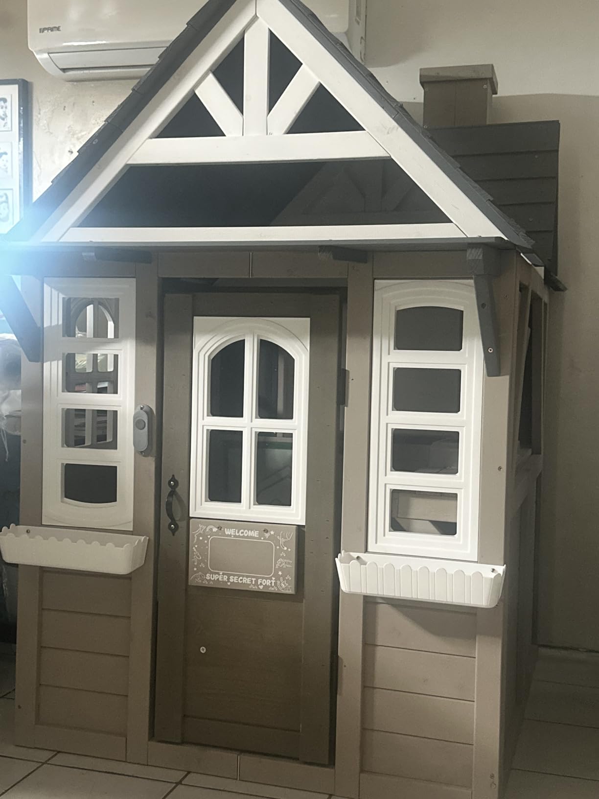 Kids Outdoor Playhouse with Play Kitchen, Ages 3-8, Fits 2-4 Kids customer photo 2